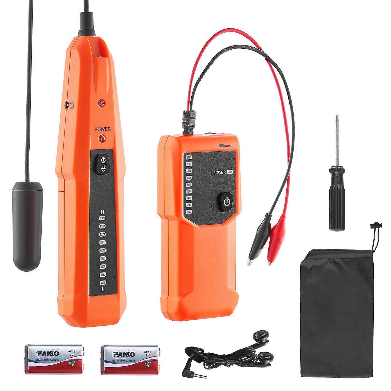 Underground Cable Locator, 3 FT Max. Detection Depth, Wire Tracer Break Detector Finder with Earphone, 1000 FT Max.Detection Length