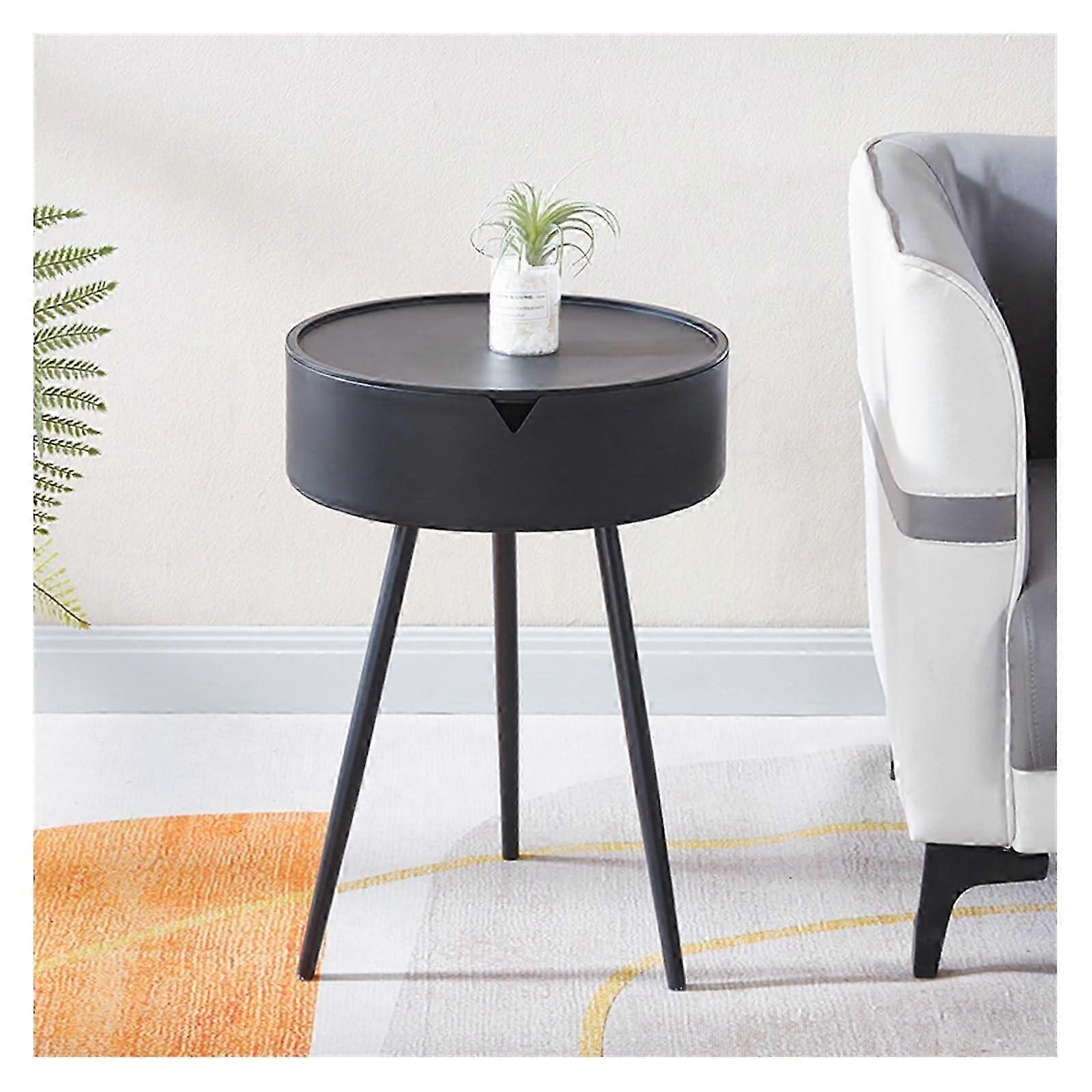 Thick Plastic Pink Safe and Bedside Table Suitable for Bedroom with 40cm Width