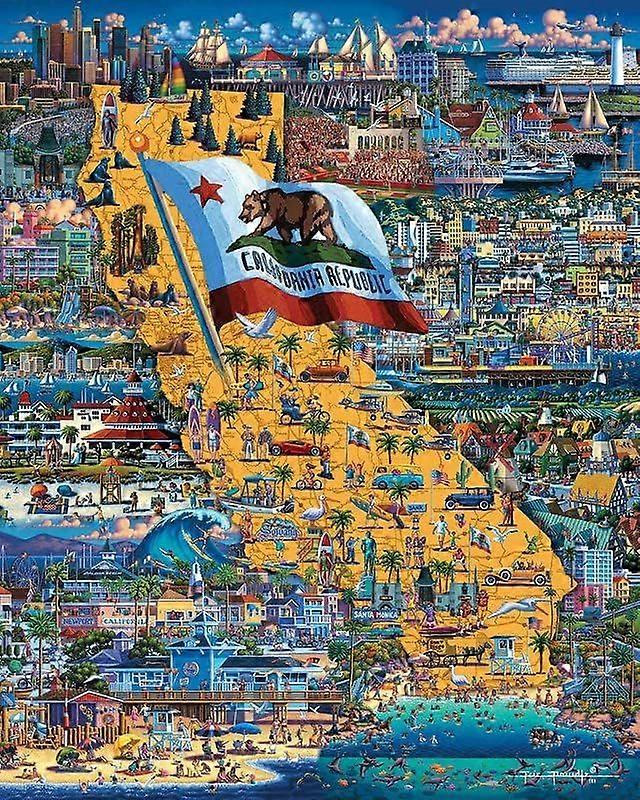 Puzzle 1000 pezzi Southern California Jigsaw Puzzle Bambini e adolescenti Formazione educativa Decompressione Resistente Difficile Giochi di gioco