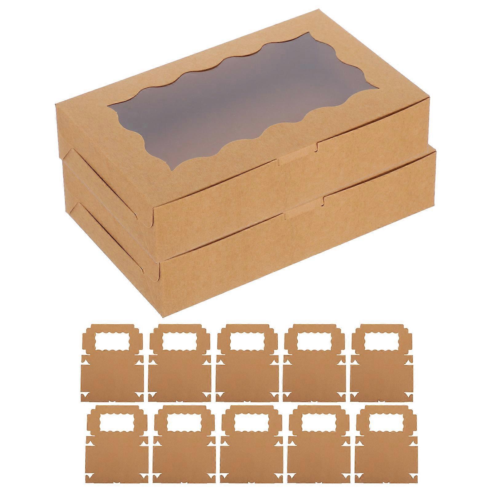 Treat Boxes For Desserts Pastry Boxes With Window 17.80X11.00X3.80CM 12Pcs