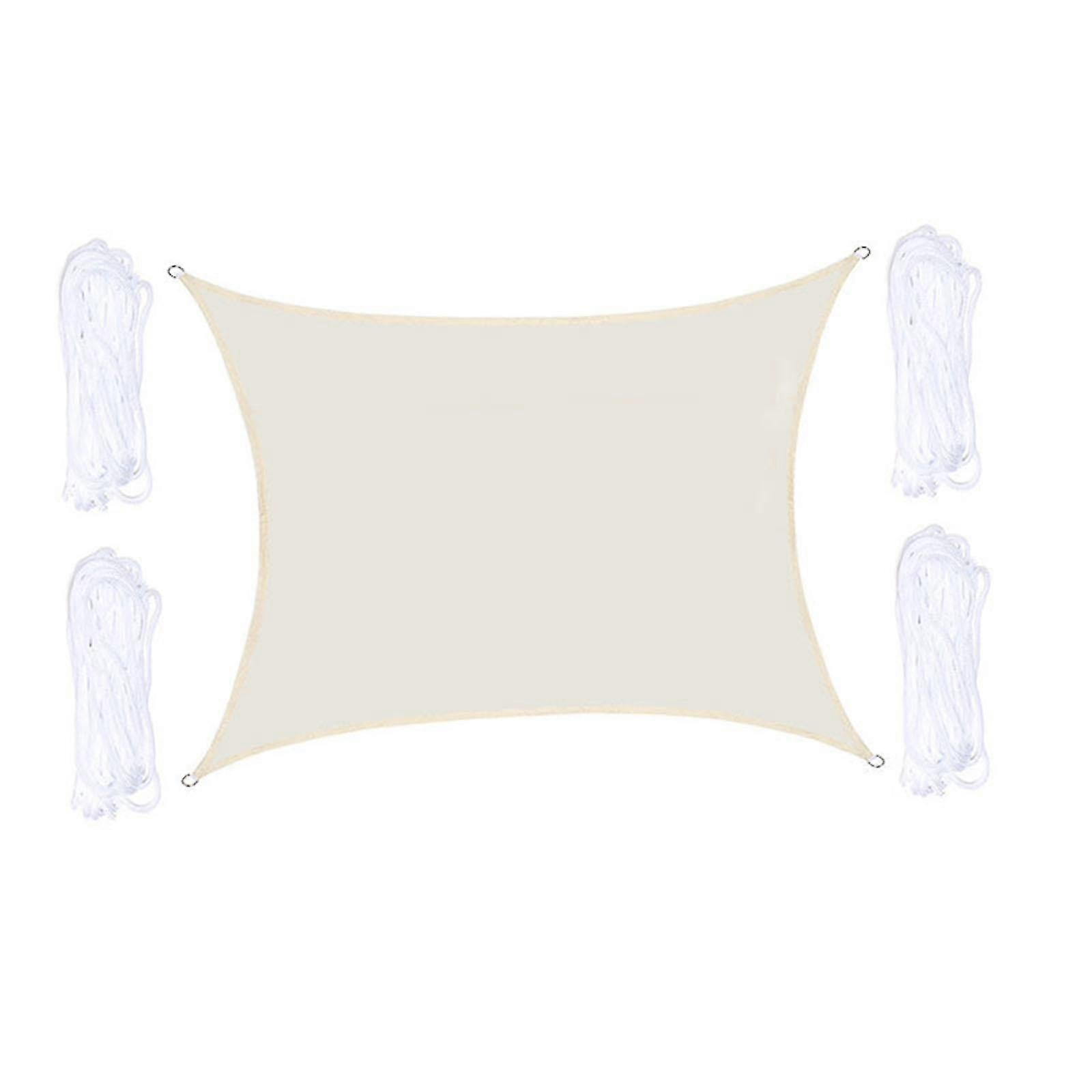 Lightweight Rectangular Shade Sail Canopy for Outdoor Pool and Hiking, Beige