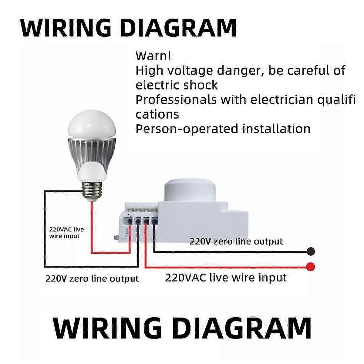 人間の動き検出用の調整可能なLEDライトを備えた5.8GHzマイクロ波レーダーセンサースイッチ