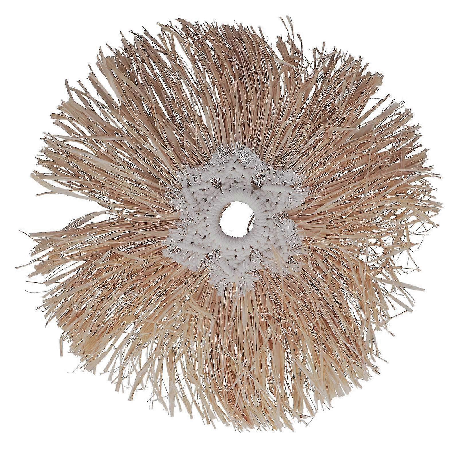 織りストローウォールバスケット装飾ハンギングペンダントリビングルームまたはレストランの背景壁