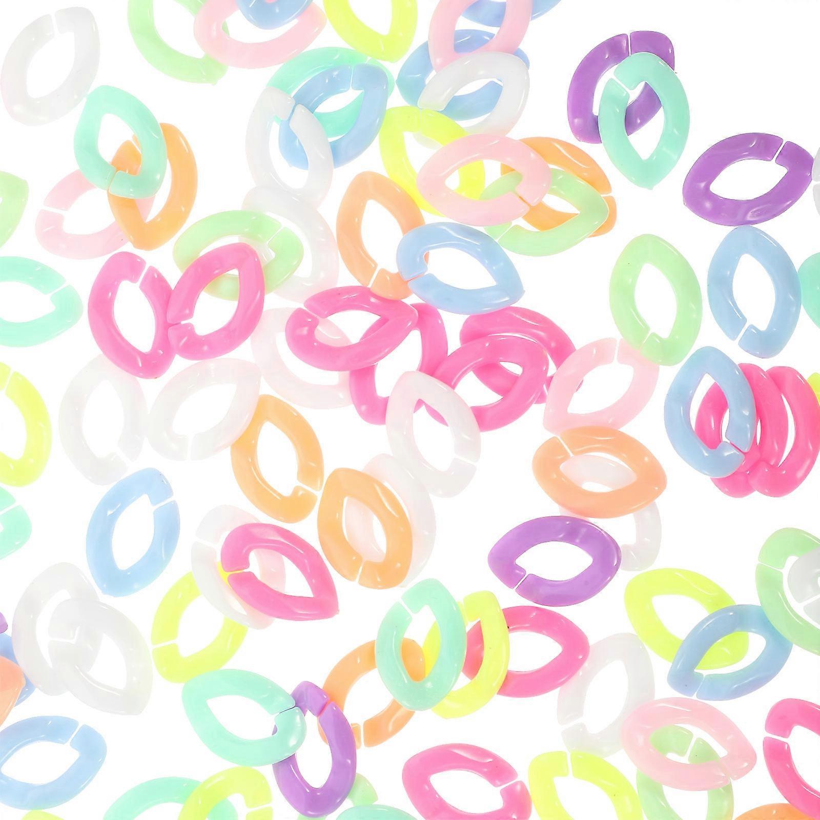 300pcs Colorful DIY Necklace Chains with Self Buckling Clasps for Easy Jewelry Making and Crafting – Lightweight, Portable and Convenient to Use
