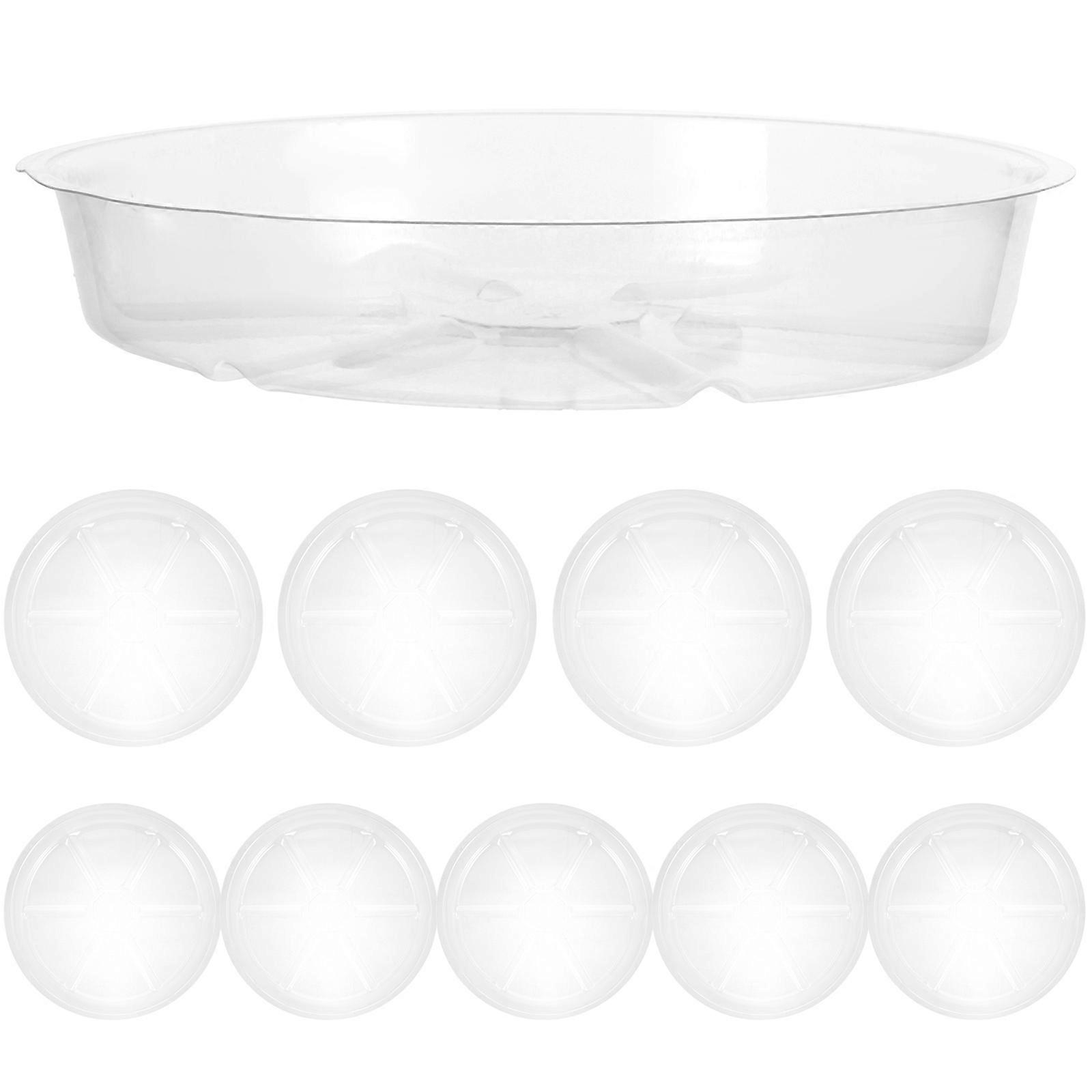 Plants Water Tray Durable Plastic Plant Drainage Tray for Garden 10Pcs