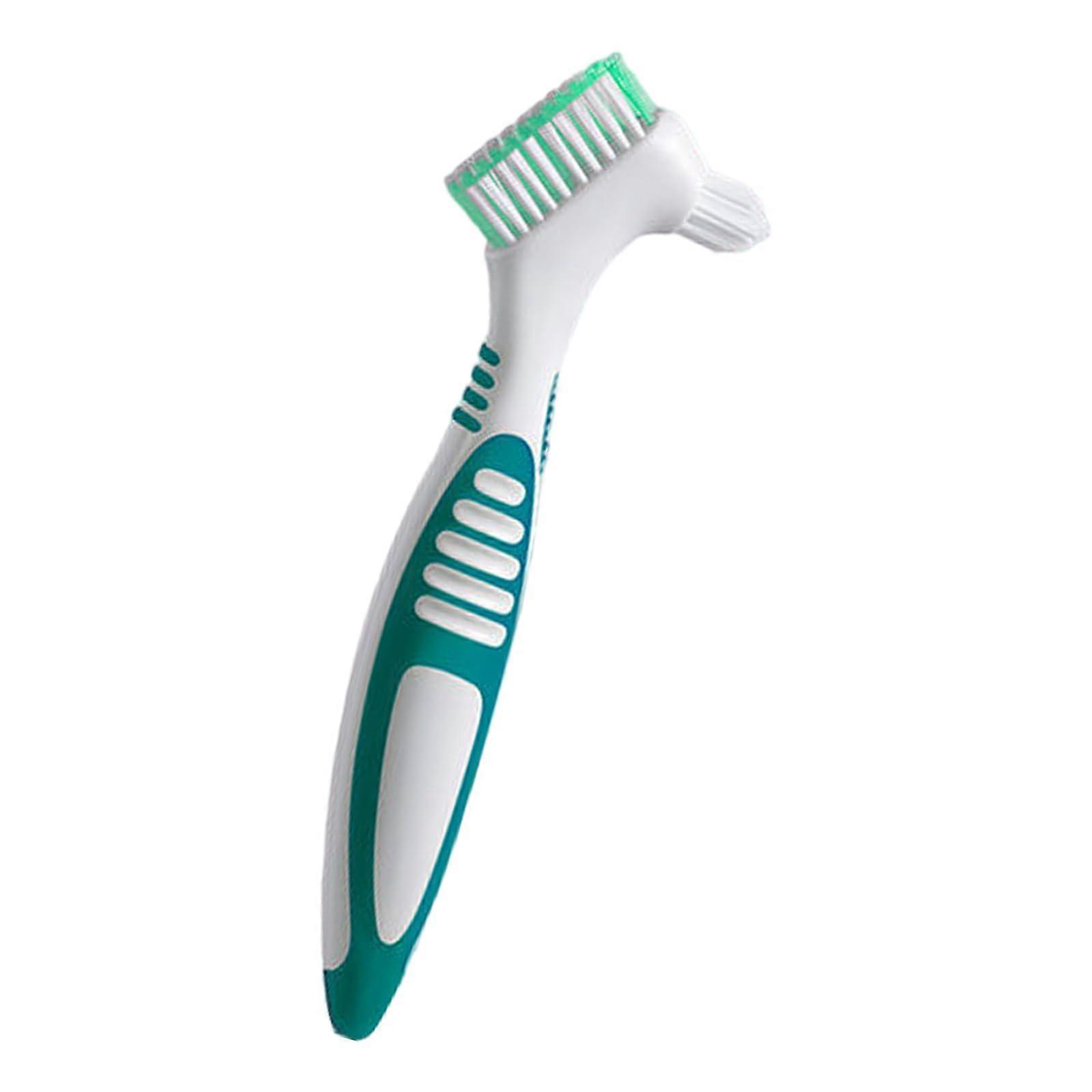 Denture brush, false teeth brush, portable denture doublesided brush, small toothbrush, denture brush