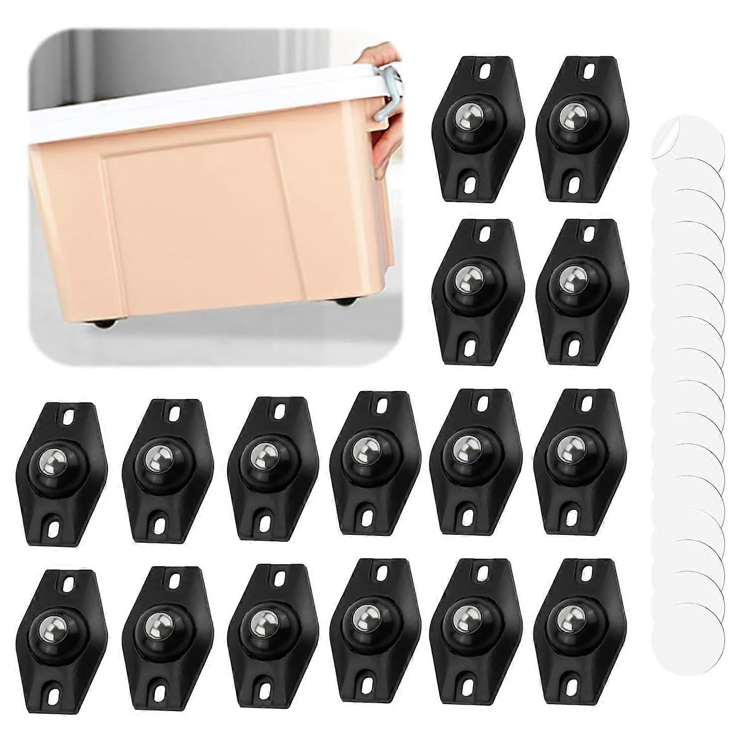 16 Pack Self-Adhesive 360° Spherical Casters for Kitchen Utensils