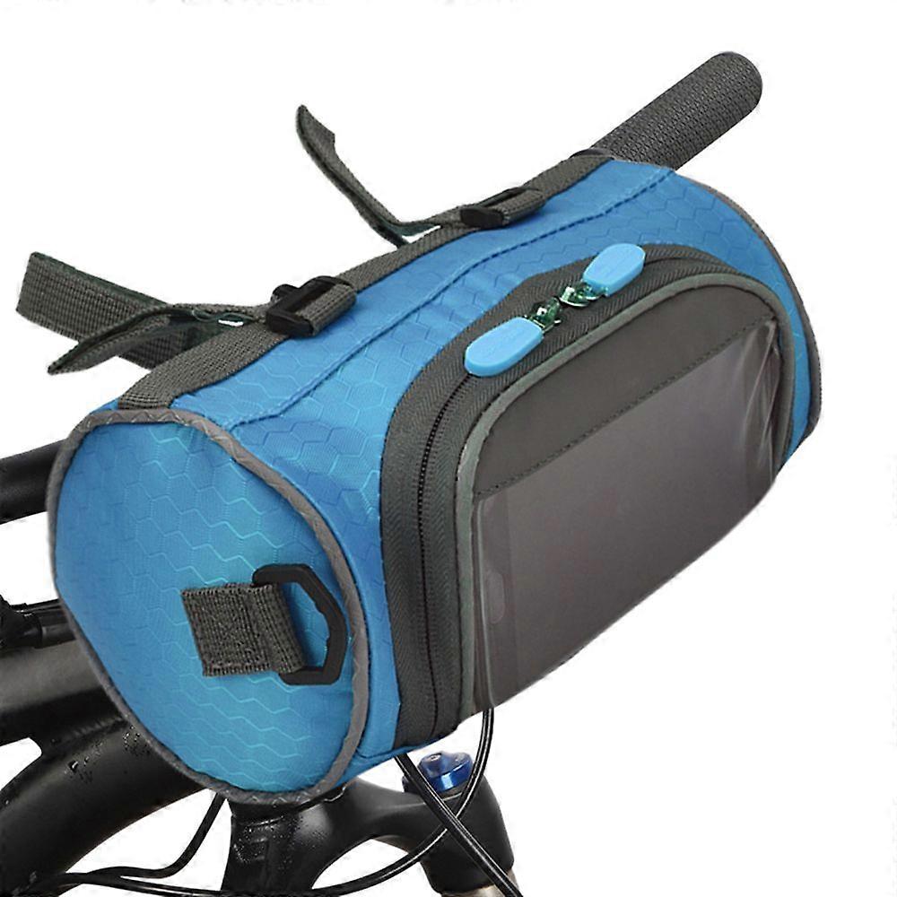Bike Handlebar Bag Bike Bucket Bag with Touch Screen Waterproof Bicycle Front Storage Bag Large-Capacity Cycle Front PackYMQX)