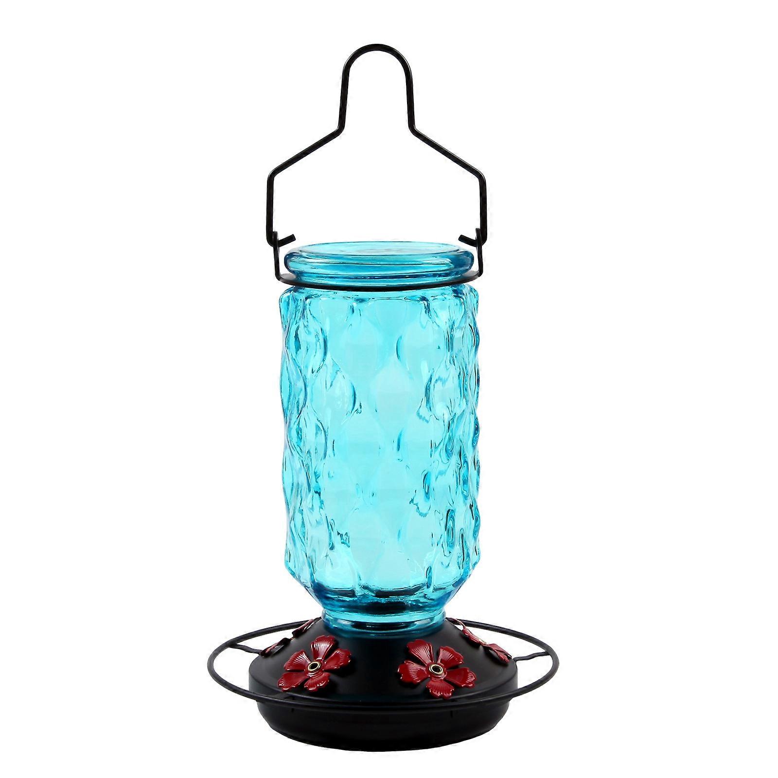 Beautiful Bird Water Feeders Garden Red Decoration Multiple Hummingbird Feeders Easy Filling Red Color for Hummingbird Sky Blue