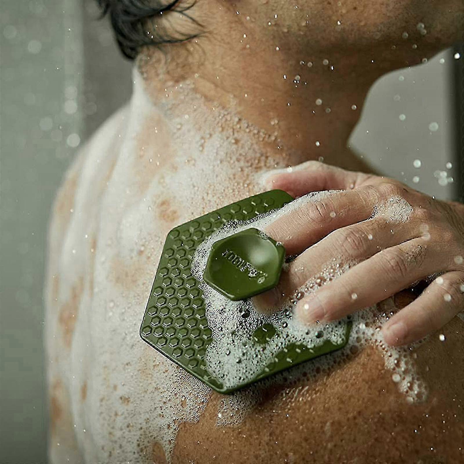 Silicone Body Scrubber, Exfoliates & Deep Cleans with Custom Bristles and Ergonomic Handles