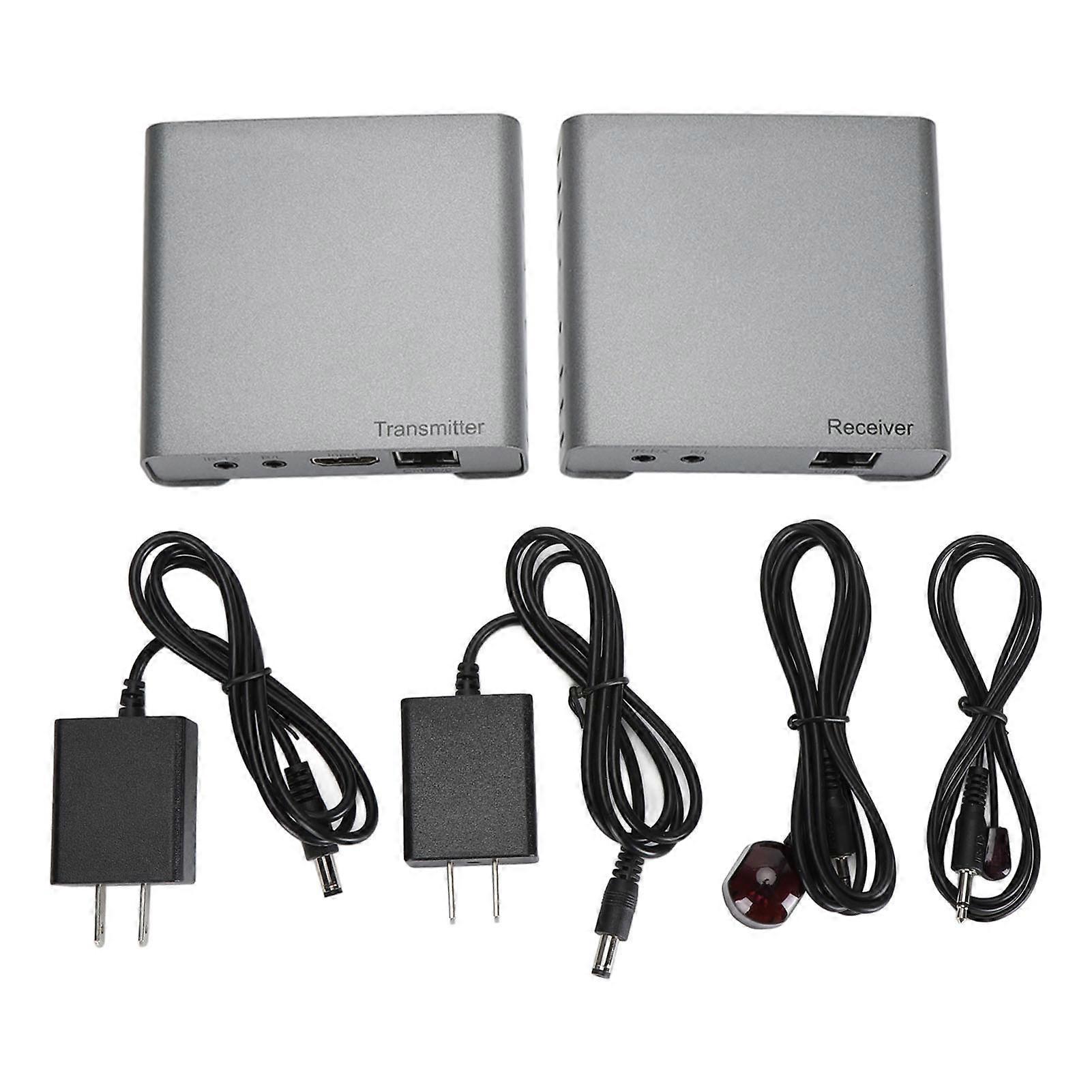 4K HDMI 2.0 Extender, 328ft Over Cat5e/6/7, Loop Out, IR Control, Cascading, US Plug