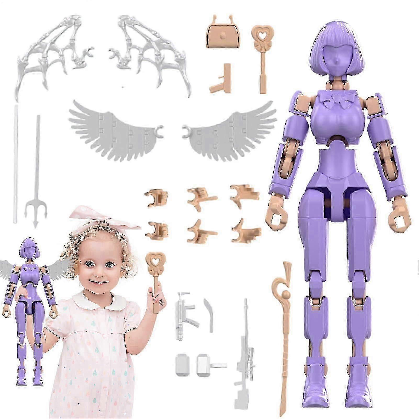 Action Figure Building Blocks  Movable Character Pack, Kids Figure Assembler Kit