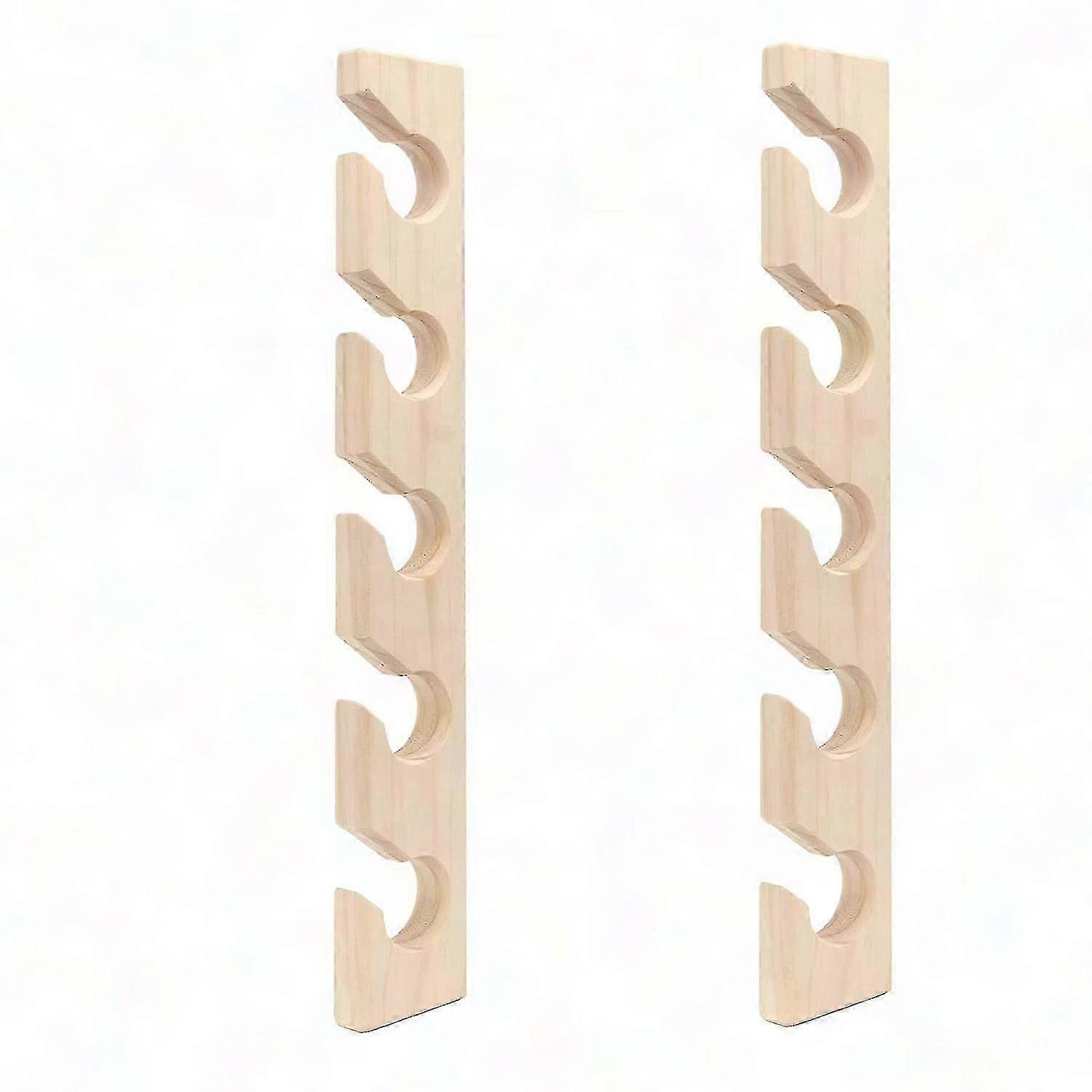 野球のための2個の木製壁掛け帽子ラック