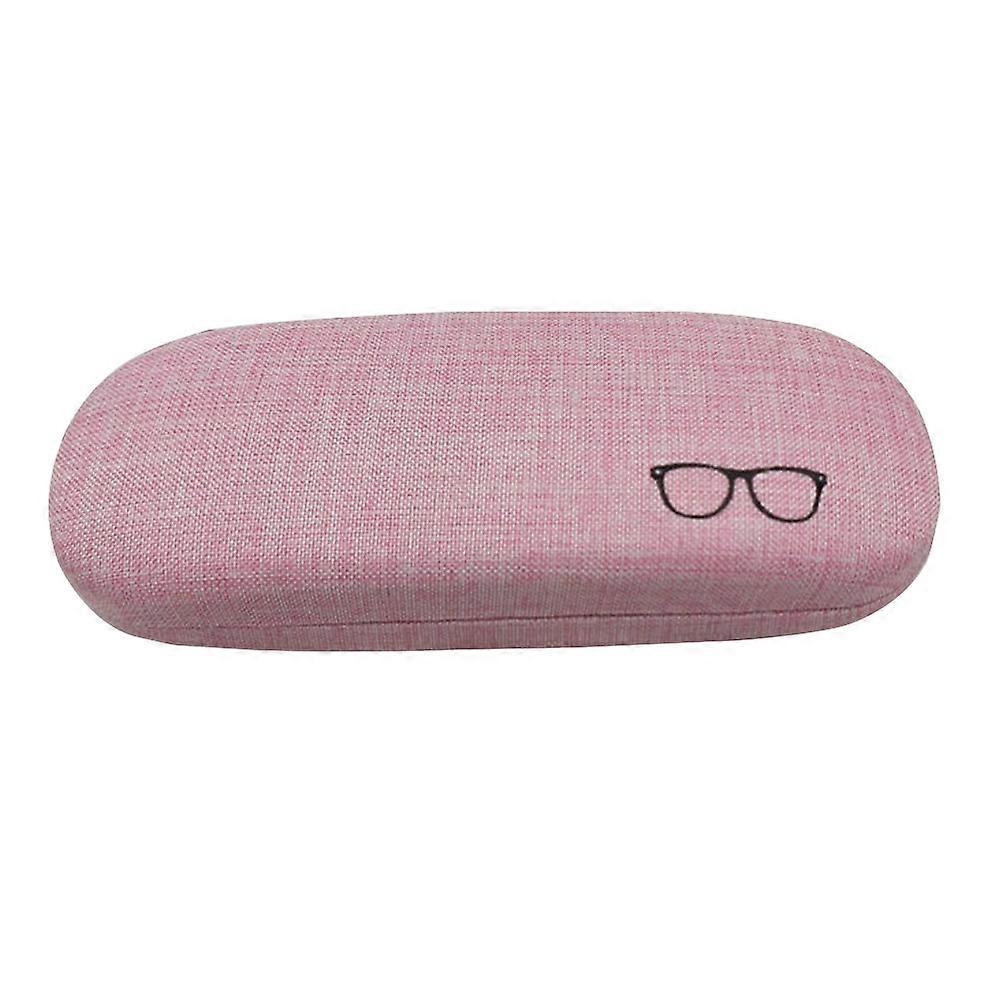 Vintage Eyeglass Case Pink Rectangular Cotton and Linen Material Protection for Spectacle Case 1Set