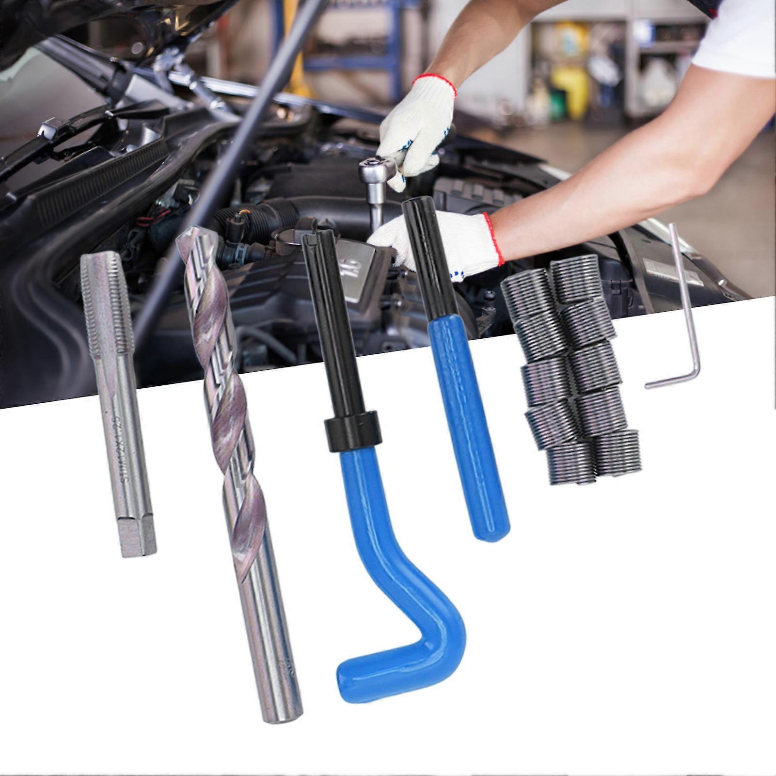 M12 X 1.25 Thread Repair Kit High Strength Threaded Insert Kit for Repairing Damaged Threads Blue
