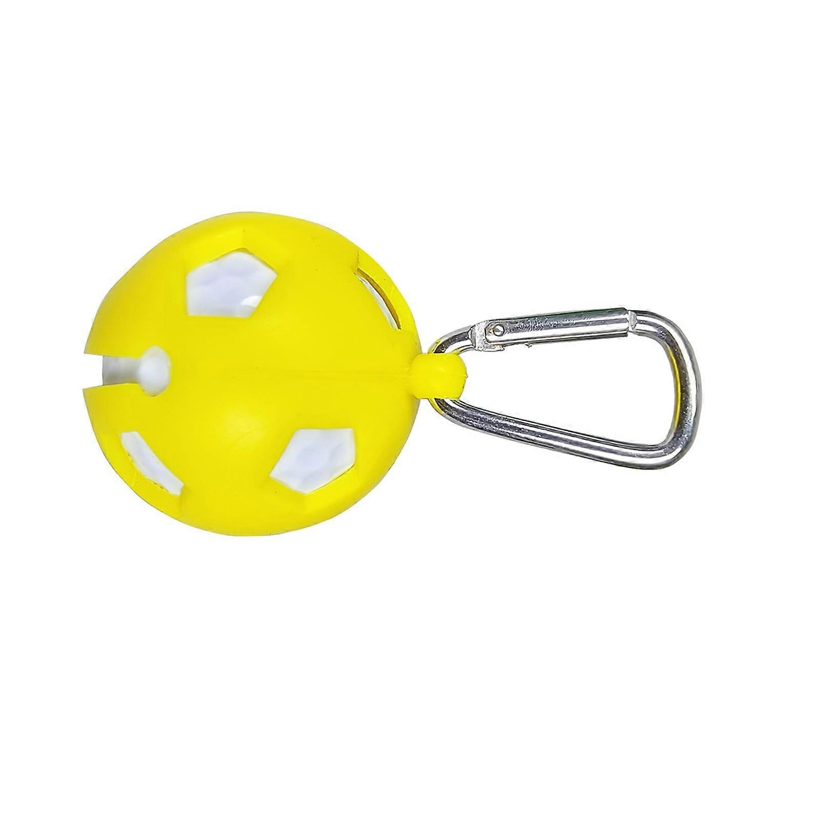 Single Ball Spoke Protector Carrier Yellow For Bicycle Wheel Plastic Lightweight Compatible With Standard Spokes
