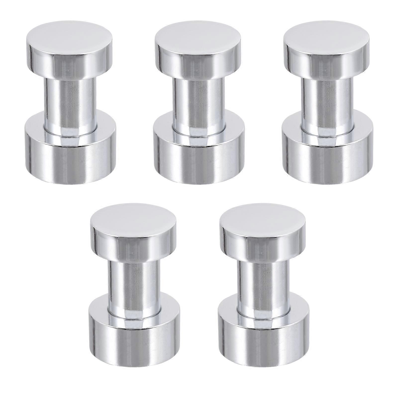 Heavy Duty Brass Wall Hooks for Bathroom, Kitchen, Bedroom – 5 Pack, Brushed Gold Finish, Towel & Clothes Hanger Set with Screws