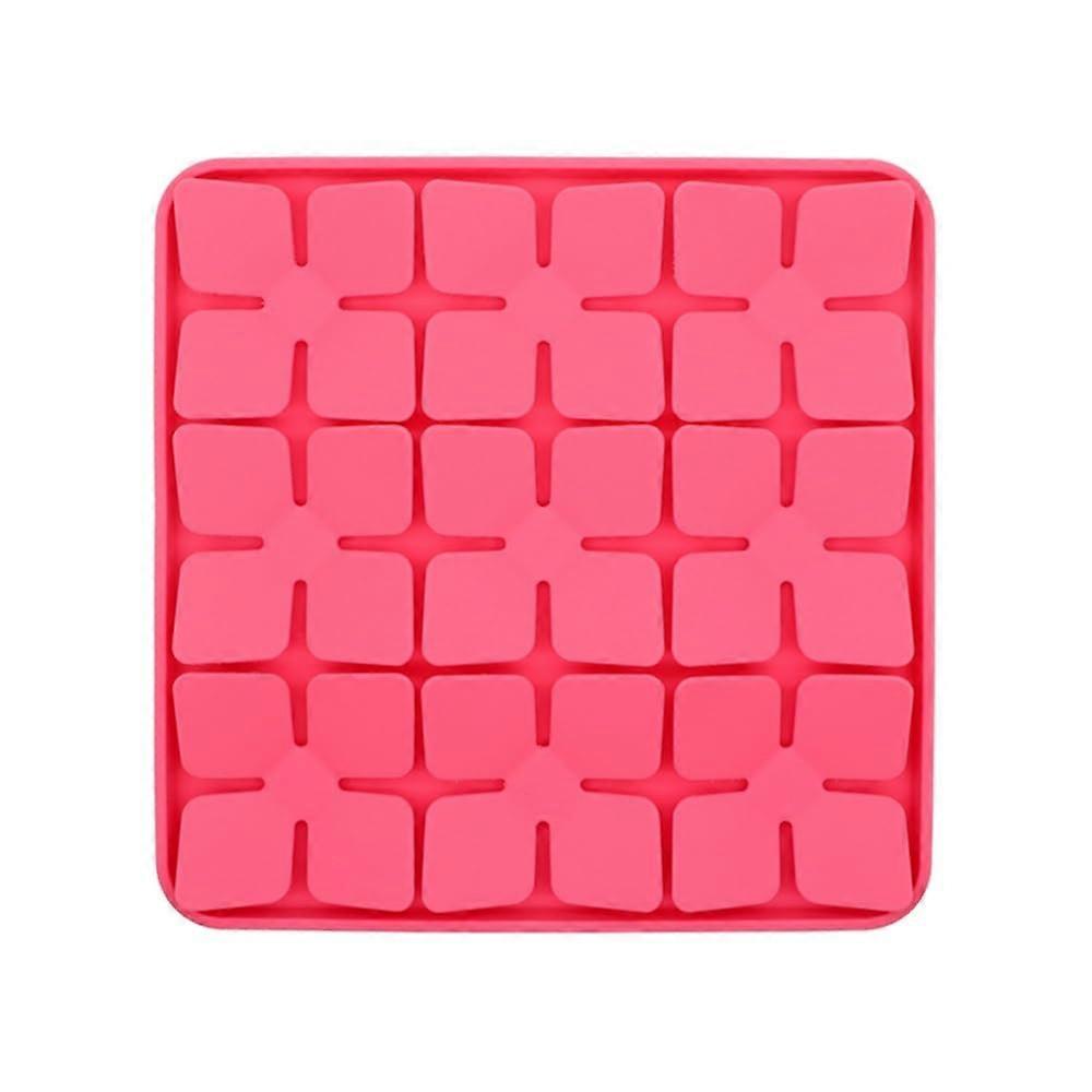 Silicone Snuffle Mat For Dogs Slow Feeder Lick Mat With Suction Cup Odor Training Slow Eating 8.1 X 8.1 X 0.7 Rose Red