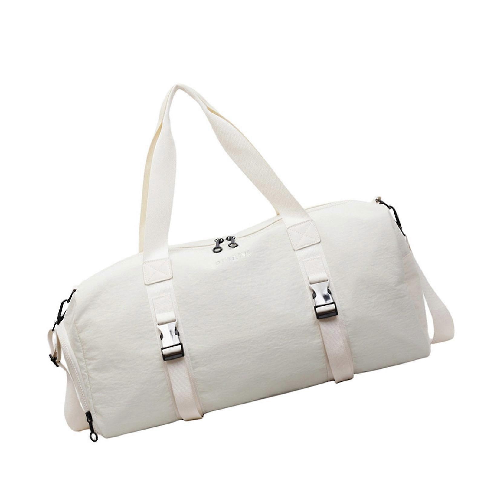 حقيبة اللياقة البدنية حقيبة سفر مع مقصورة الأحذية حقيبة رياضية حقيبة عطلات نهاية الأسبوع حقيبة أمتعة حقيبة رياضية للرحلة بيضاء