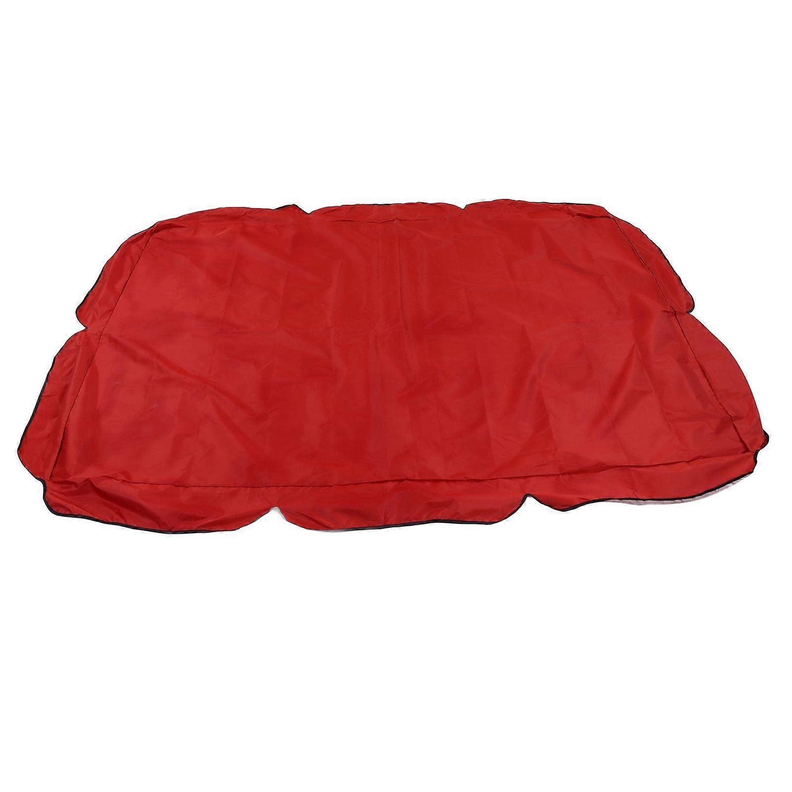 户外秋千顶篷银色涂层牛津布防水秋千椅顶盖花园遮阳配件红色