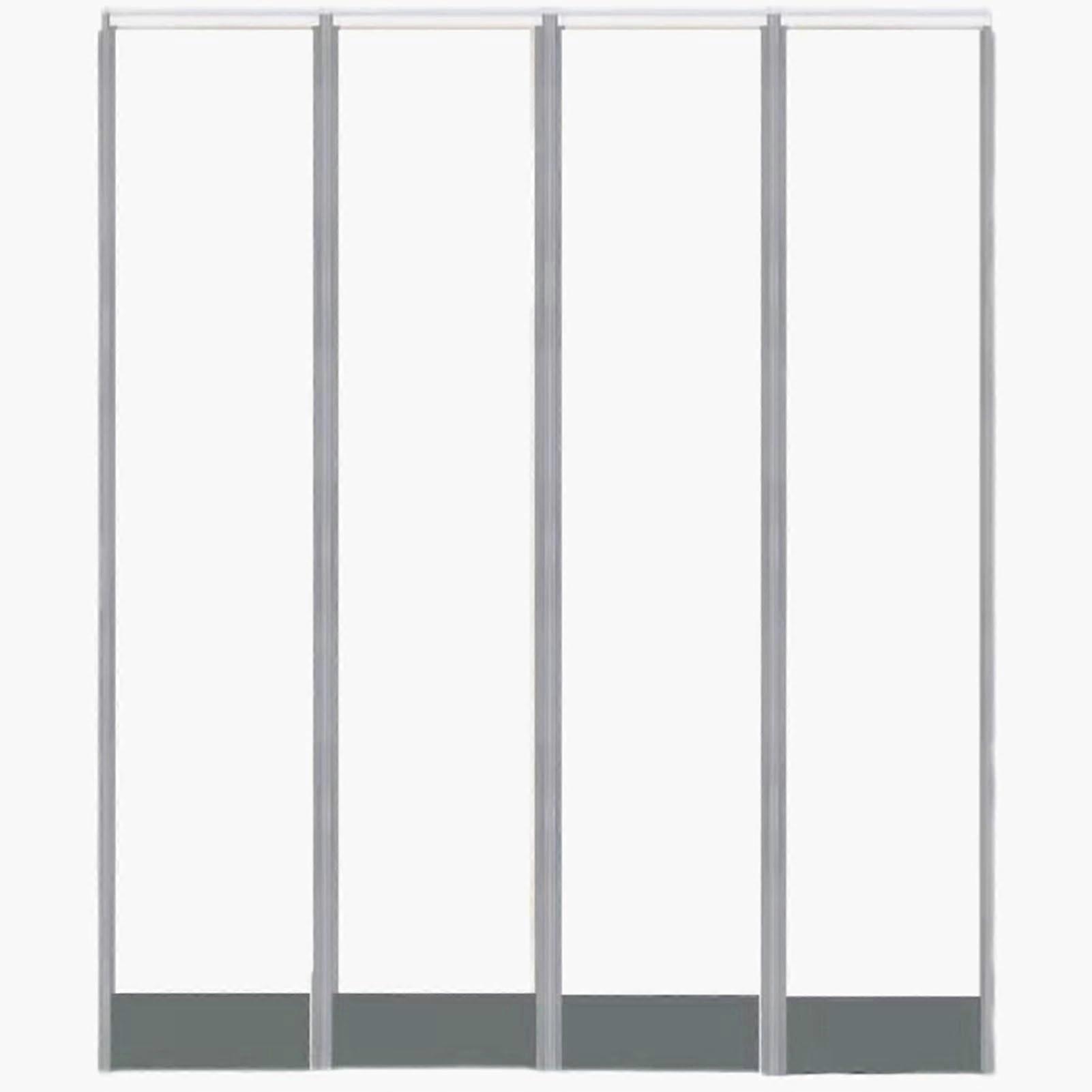 Thermal insulation PVC transparent strip curtains selfclosing magnetic (40x190cm)