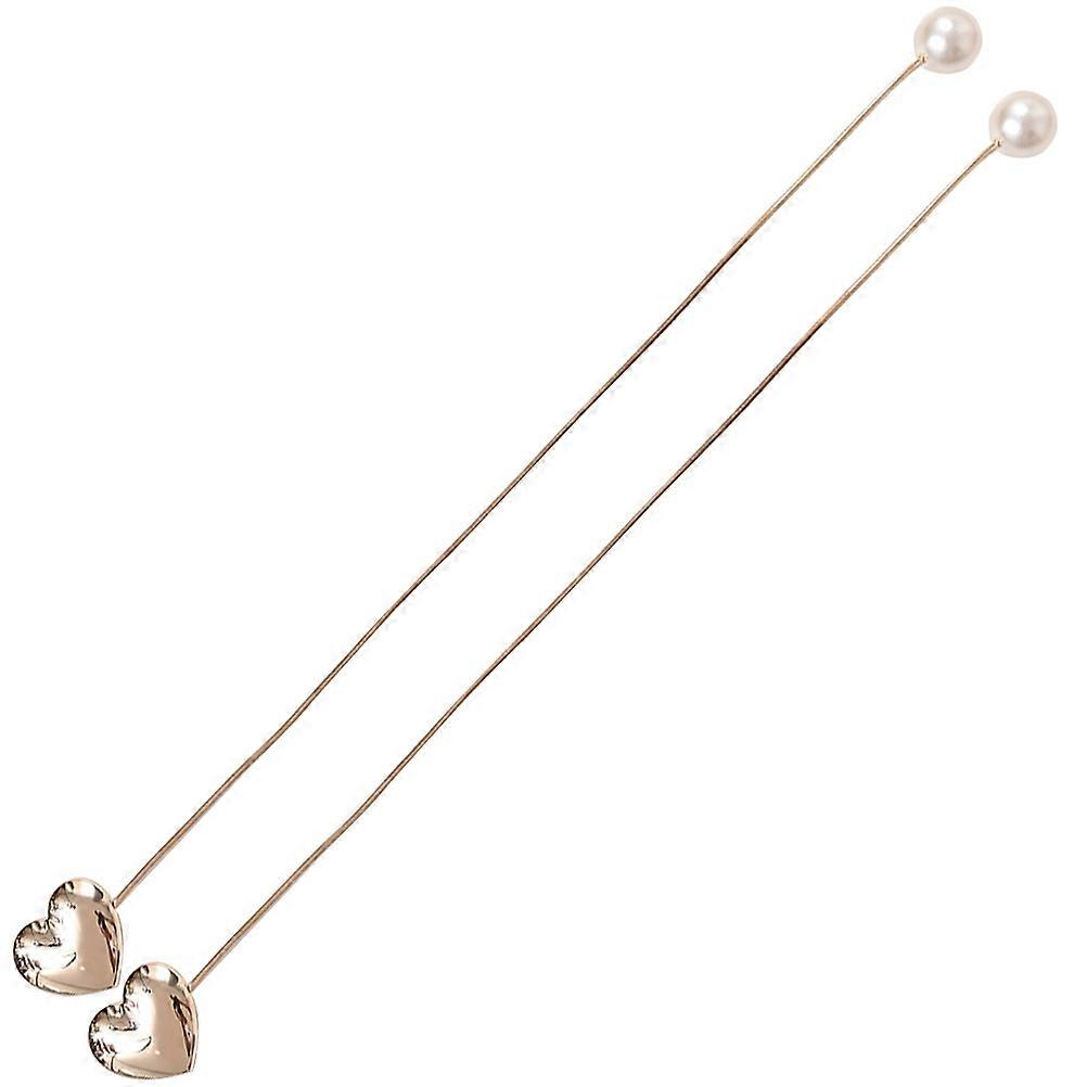 Curtain Tiebacks with Pearl Design for Home Office No Drill Golden Alloy 2Pcs