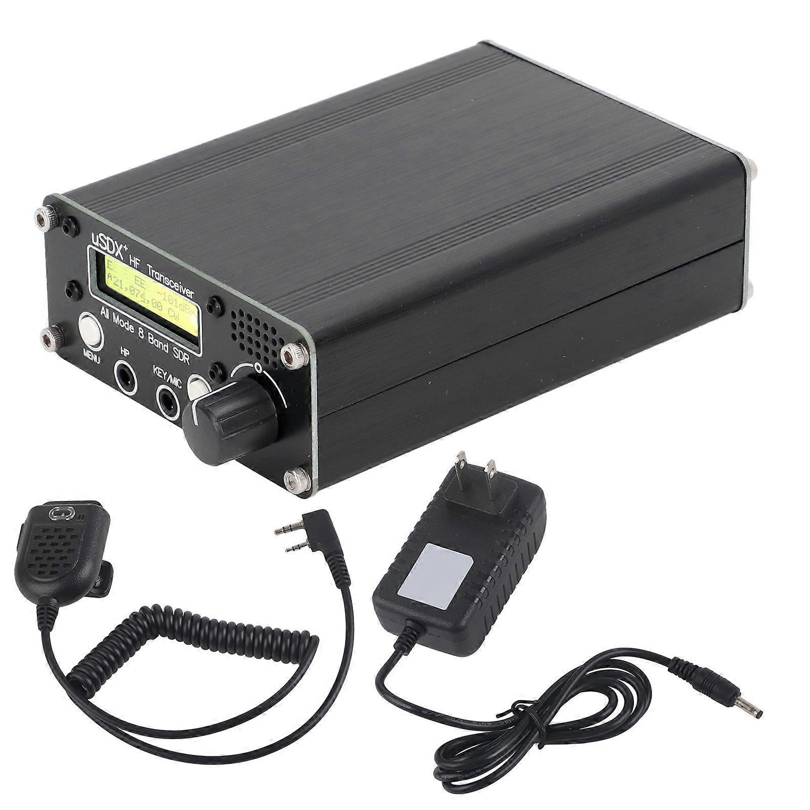 8 Band Radio Transceiver LCD SDR Full Mode HF SSB QRP Transceiver with BNC Antenna Connector US Plug 00-240V