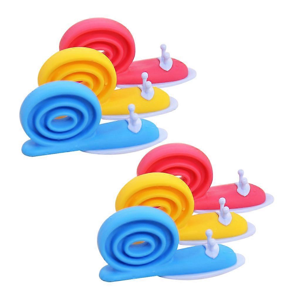 Snail Shaped Door Stopper for Home in Assorted Color Made of TPE 6 Pcs