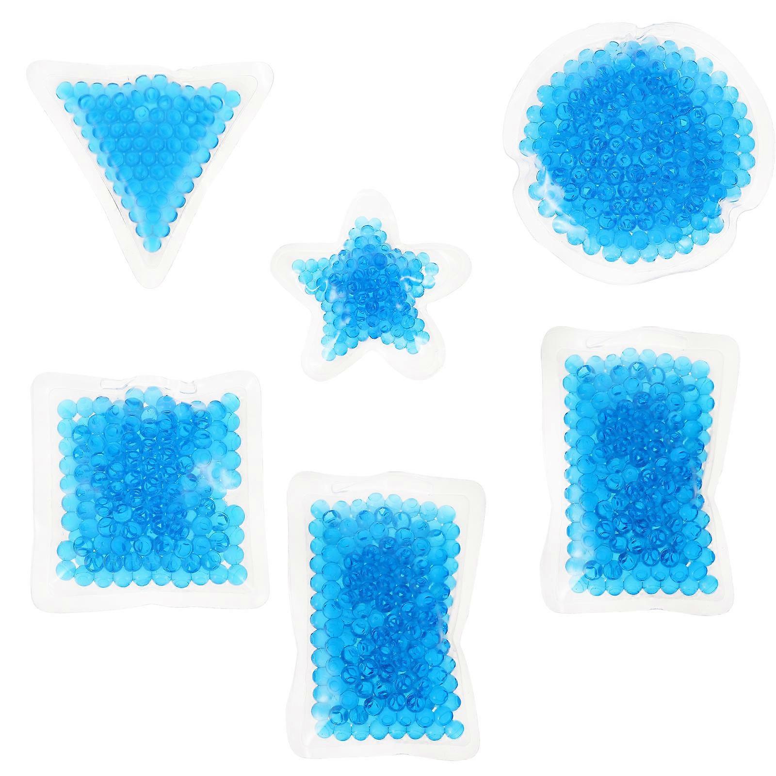 Gel Ice Packs Reusable Hot Compress Various Shapes Home Use 6Pcs