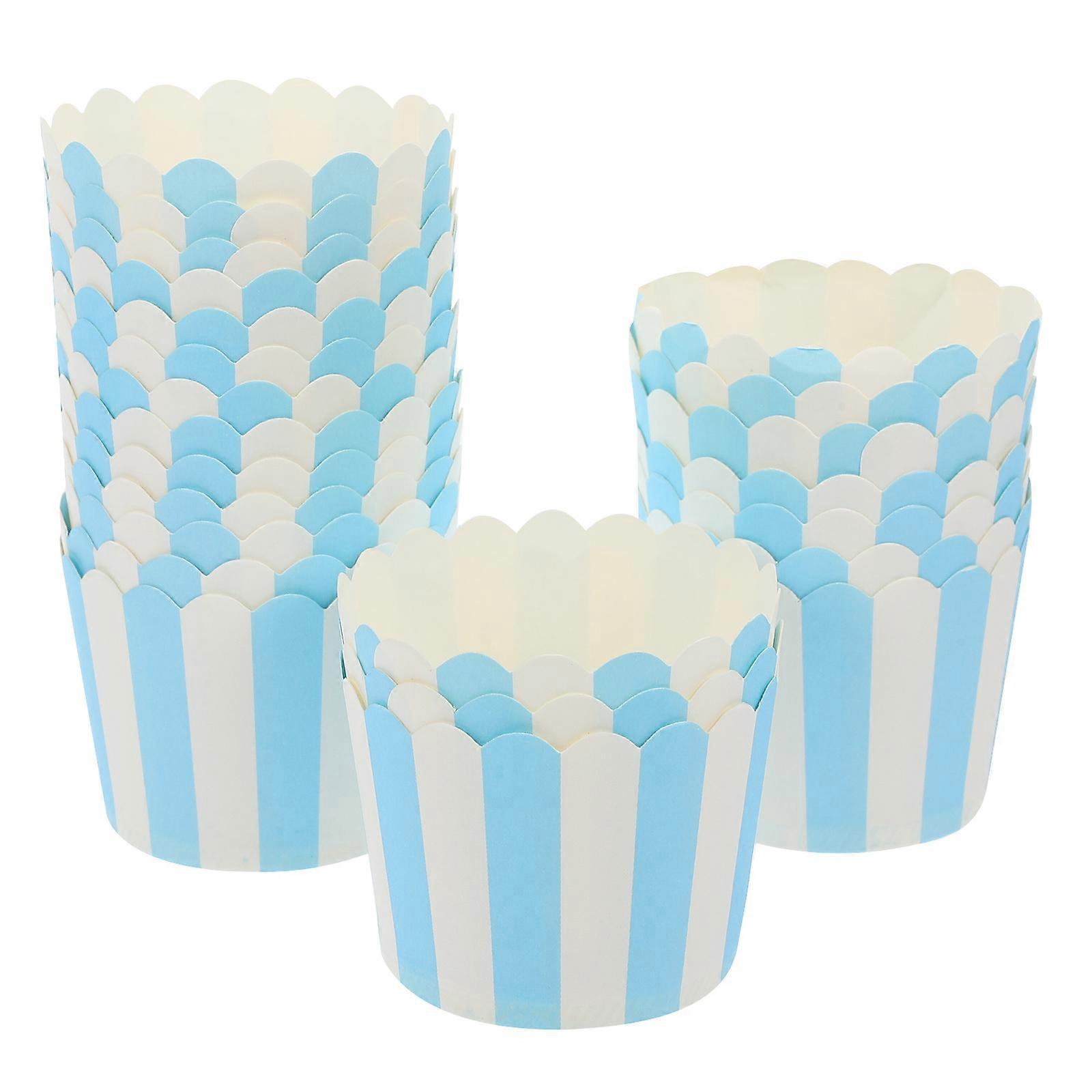 Multi Stripe Paper Cupcake Cups for Baking Use Sturdy and Flexible Disposable Cake Cups