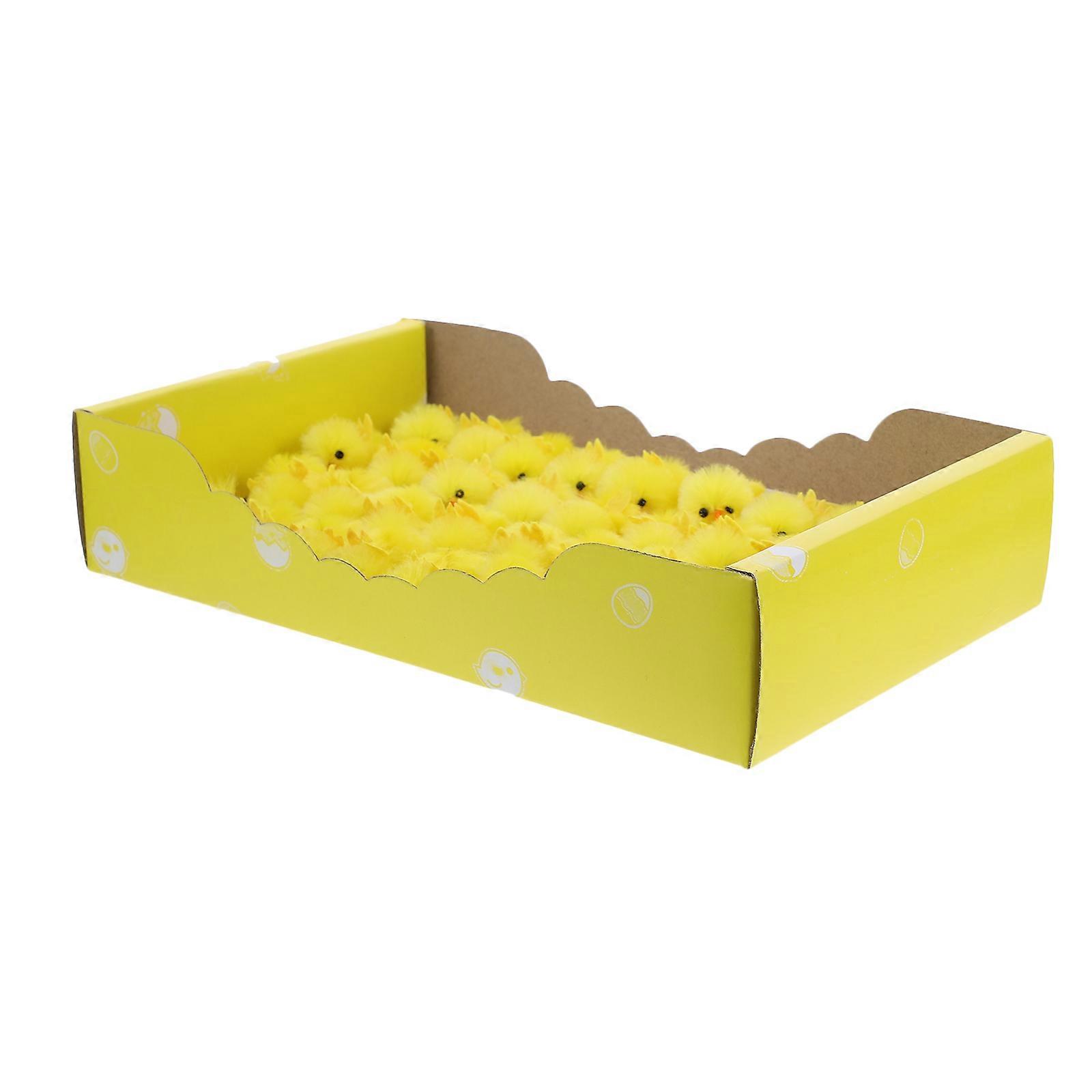 24pcs Mini Plush Chicks – Soft & Adorable Easter Party Decorations – Realistic Chicken Ornaments for DIY Crafts & Home Decor