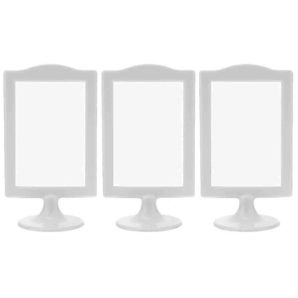 3pcs Vertical Double Sided Photo Frames for Desktop Decorative Picture Holder