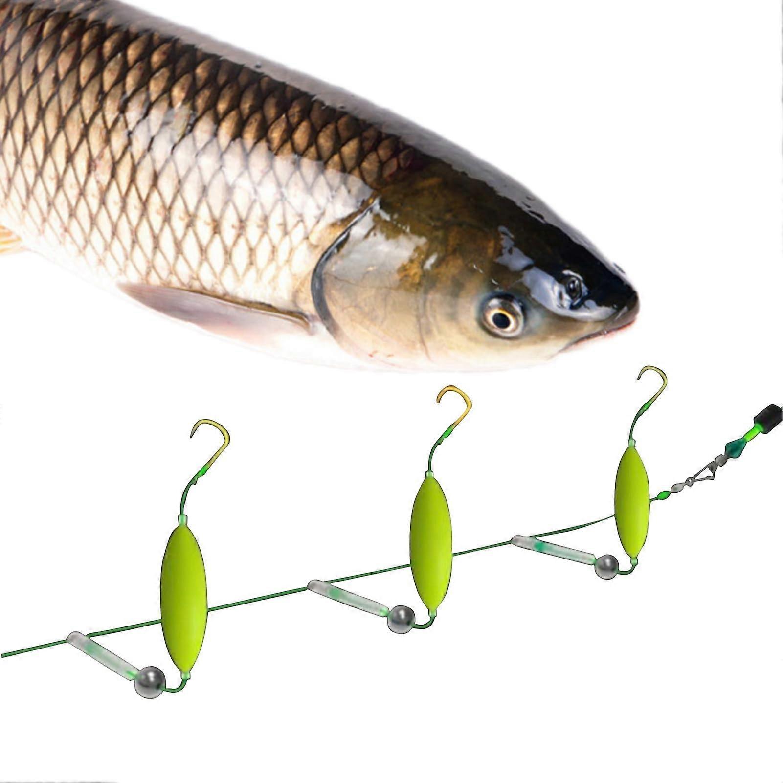 Carp Fishing Hair Rig with Curved Barbed Carbon Steel Hook for Freshwater and Saltwater Bait No.10