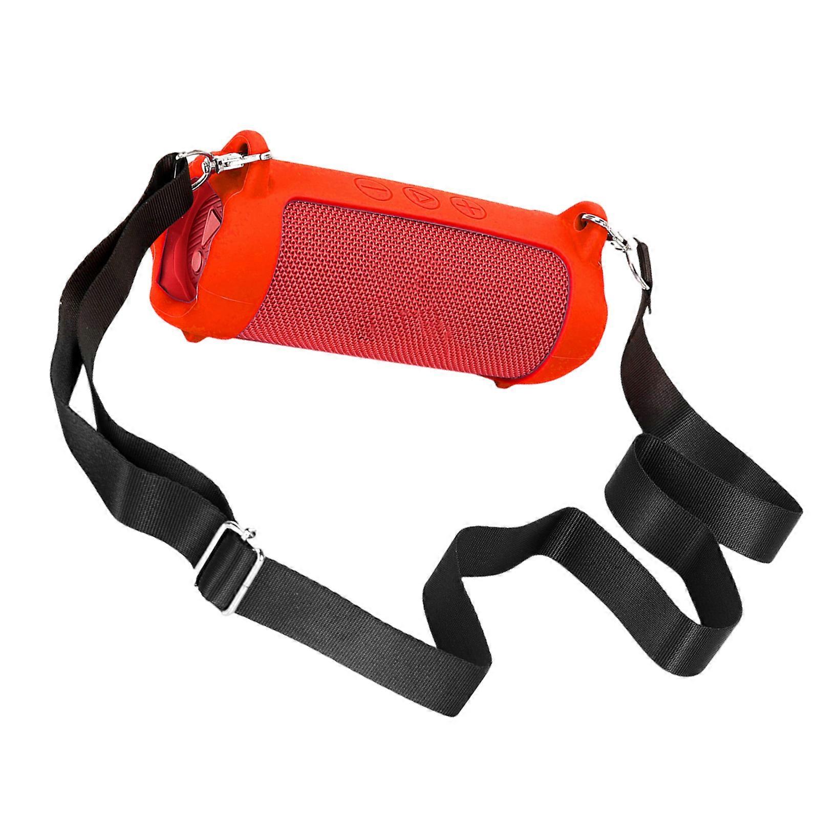 Travel Case Replacement for Flip 7 Portable Waterproof Wireless Bluetooth-compatible Speakers Case with Shoulder Straps Red