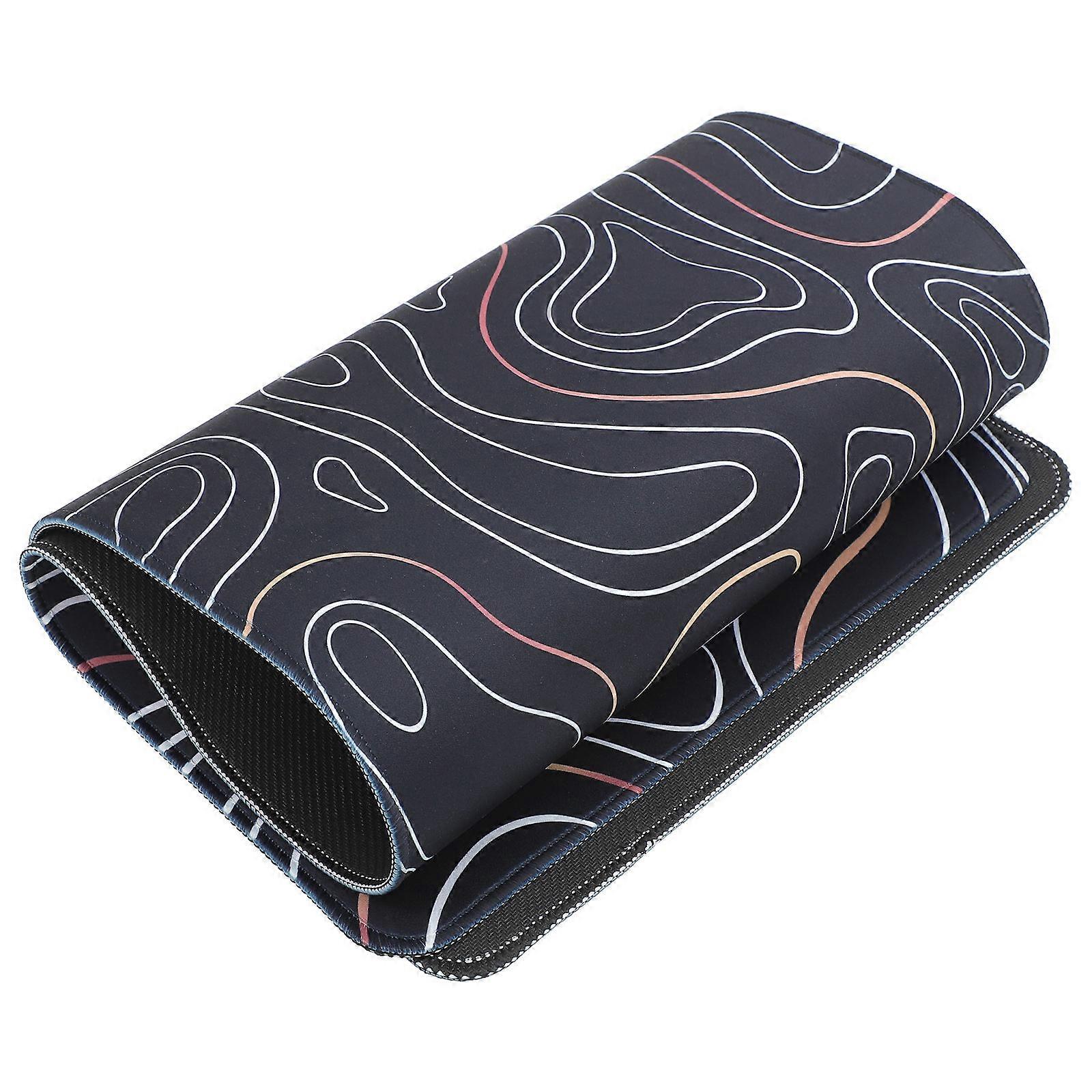 XXL Thick Rubber Mouse Mat, Non Slip Desk Pad with Smooth Surface for Fast Mouse Control, Protective Table Mat with Stitched Edges for Office and