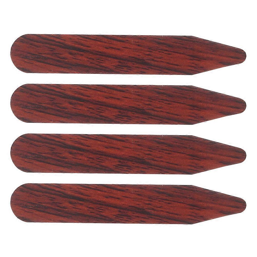 4pcs Wooden Shirt Collar Tabs for Men’s Shirts and Formal Uniform Small Collar Support Stays Inserts