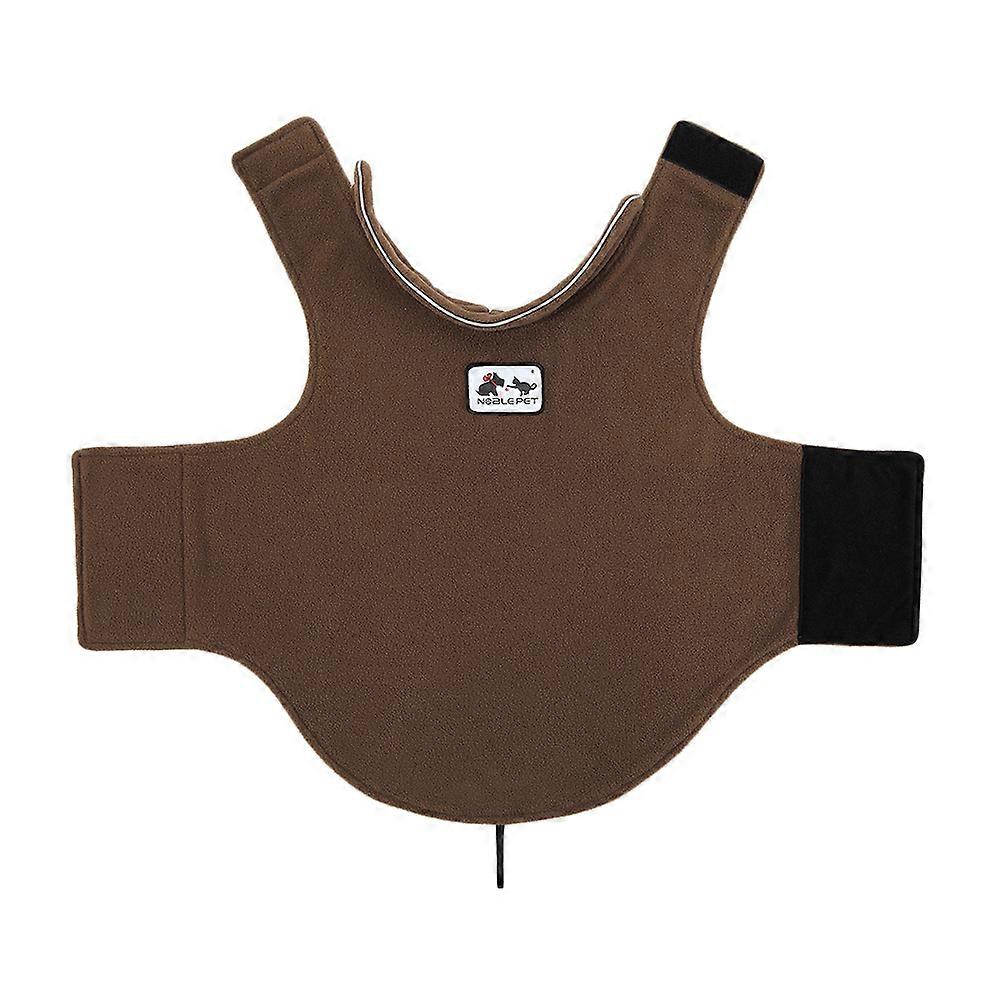 Reversible Dog Coat Fashion Warm Waistcoat Pet Puppy L Size Coffee Color for Special Occasion Photo Taking 1Pack
