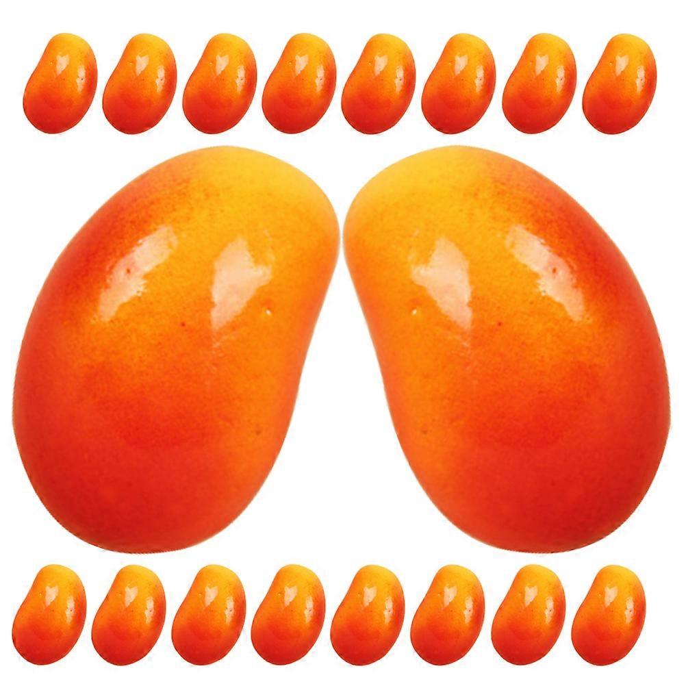 Lifelike Mini Artificial Mangos for Home Decor Made of Foams Orange Color 32pcs