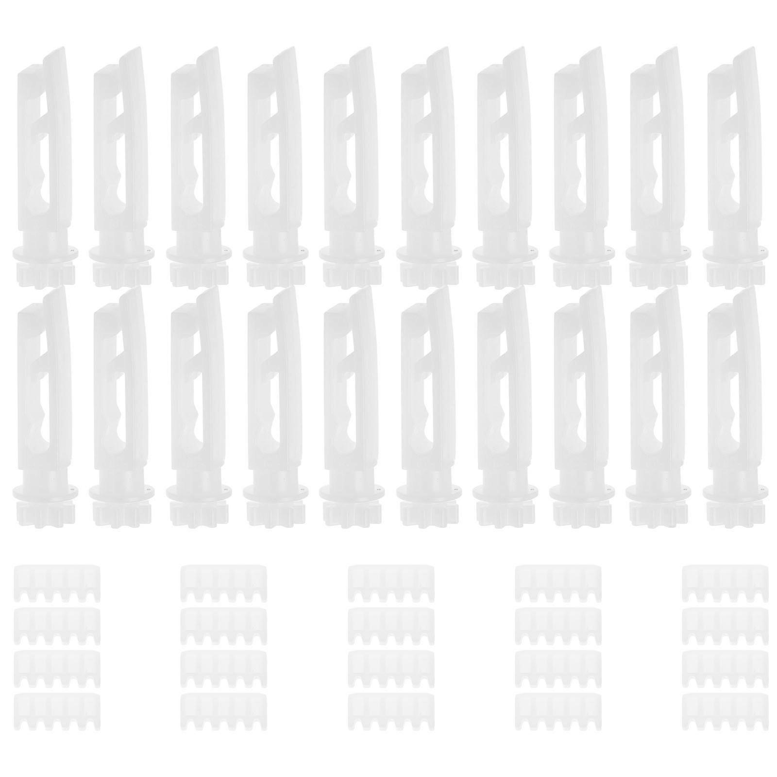 White Plastic Vertical Blind Headrail Hooks for Planting Use Lightweight and Smooth Operation 1 Set