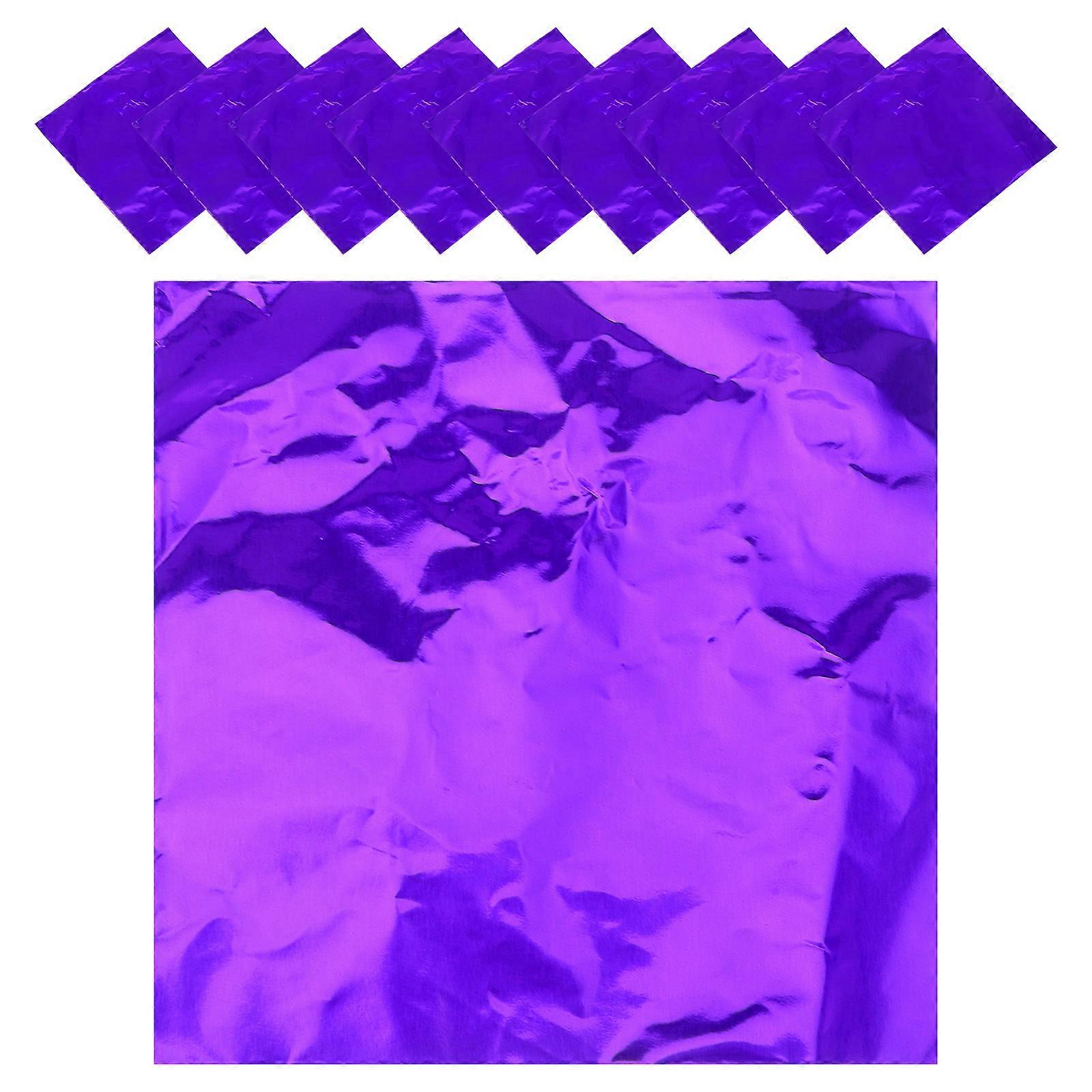Aluminium Foil Candy Wrapping Paper DIY Nougat Wrappers for Cafes Retail Stores Preserve Freshness 8x8x0.01cm 200Pcs