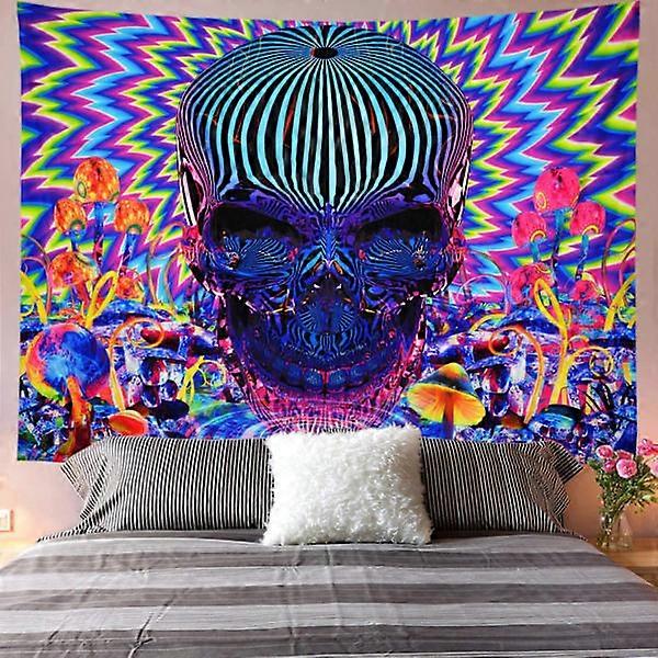 Material: Our psychedelic skull tapestry is made of 100% polyester fiber, which is soft and durable,