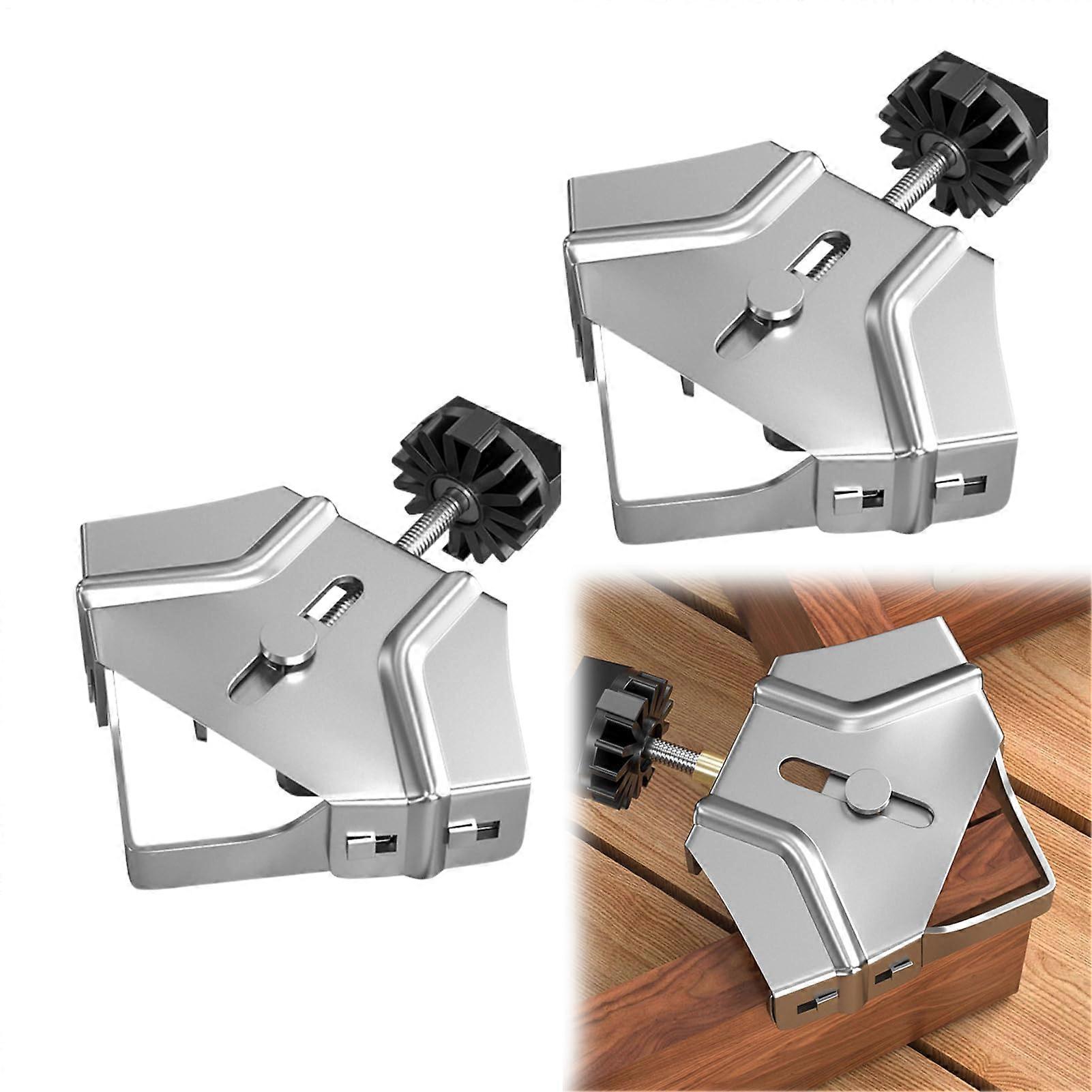 Stainless Steel Frame Clamps Pack of 2, 90 Degree Corner Positioning Clamp, Multi-Purpose Angle Welding Tensioner