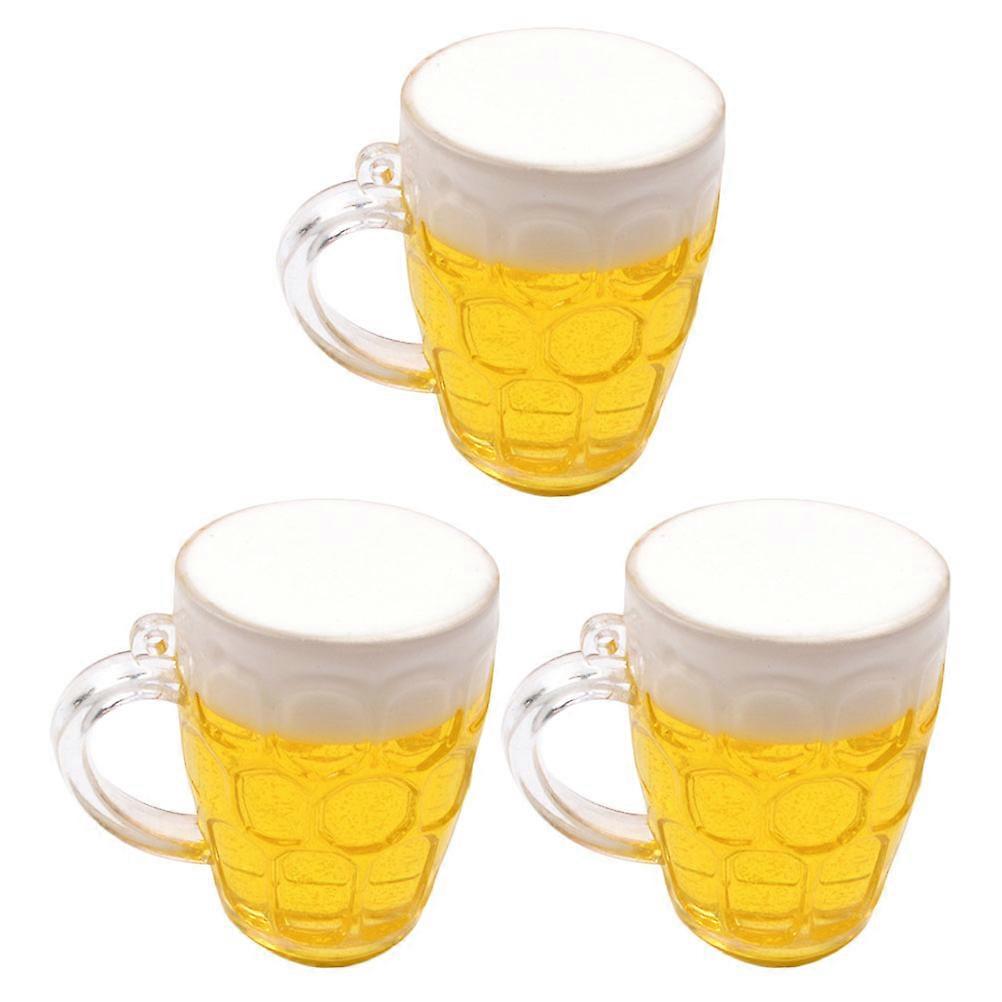 It looks like you're referring to a product description for a **beer themed cake topper or dessert ornament**, likely made of **PVC** and styled like