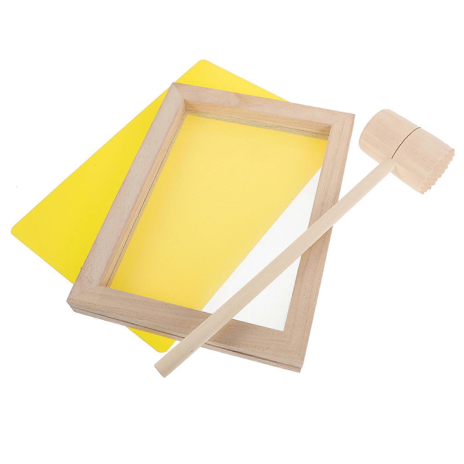 Yellow Paper Craft Frame for DIY Made of Plastic Stable Easy to Operate and Clean