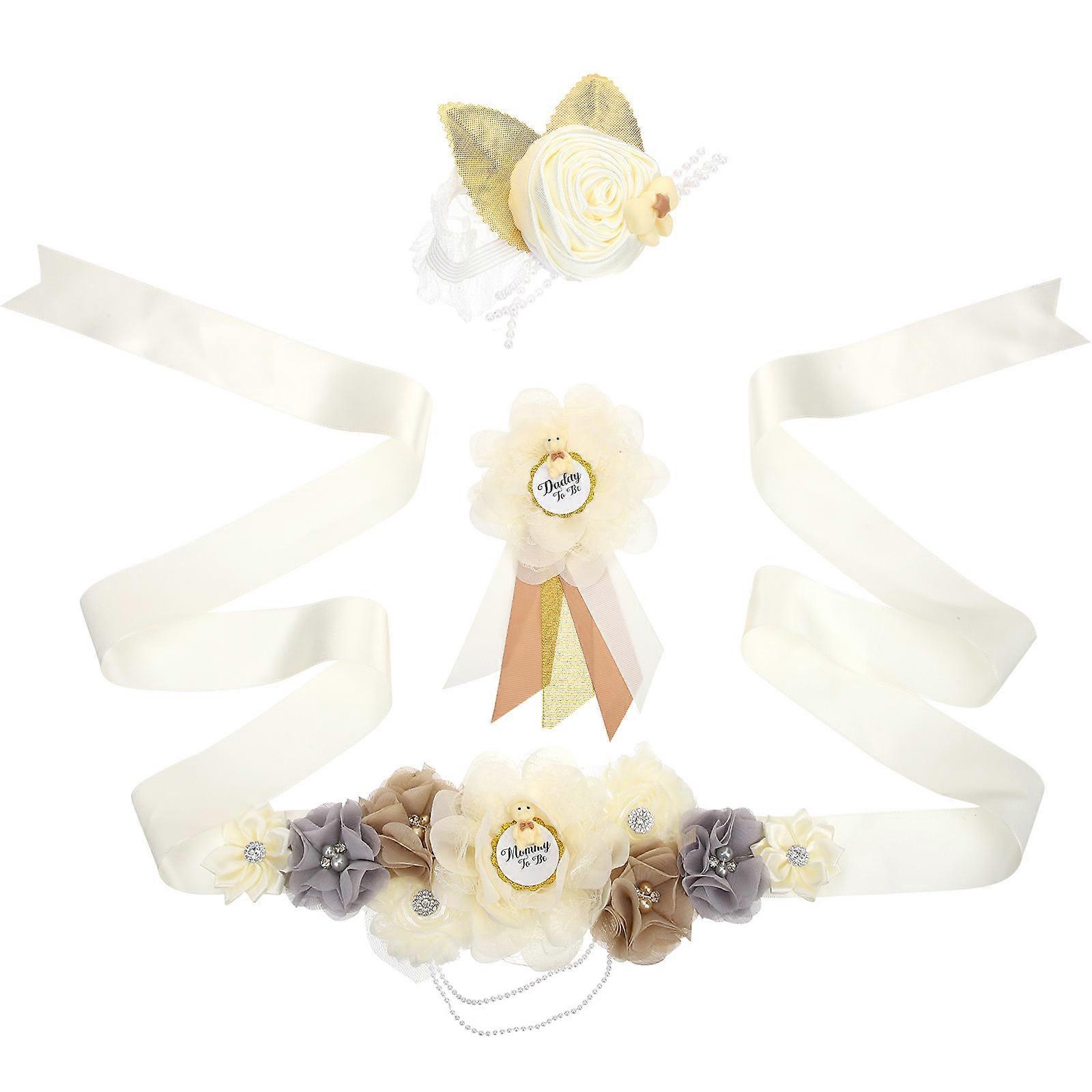 Handmade Pregnancy Sash And Corsage Photo Props For Pregnant Women Suitable For Photo Session In 180X10CM Size 1 Set