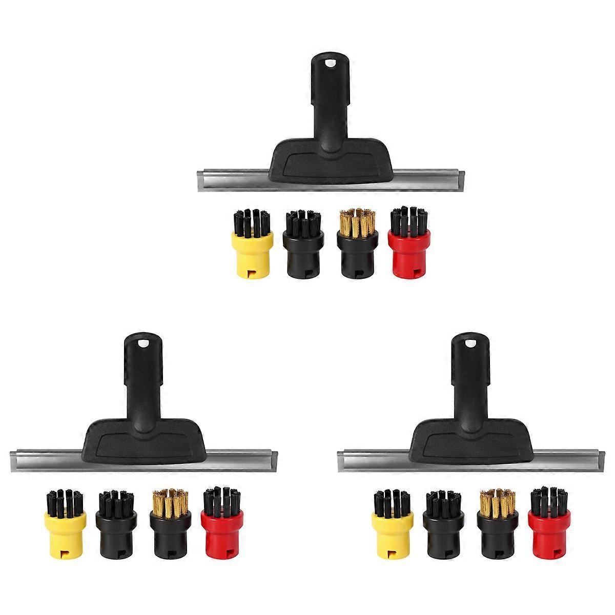 3 set for SC2 SC3 SC4 SC5 CTK10 CTK20 Window Nozzle Scraper Round Brush for Steam Cleaner Mirrors Mo