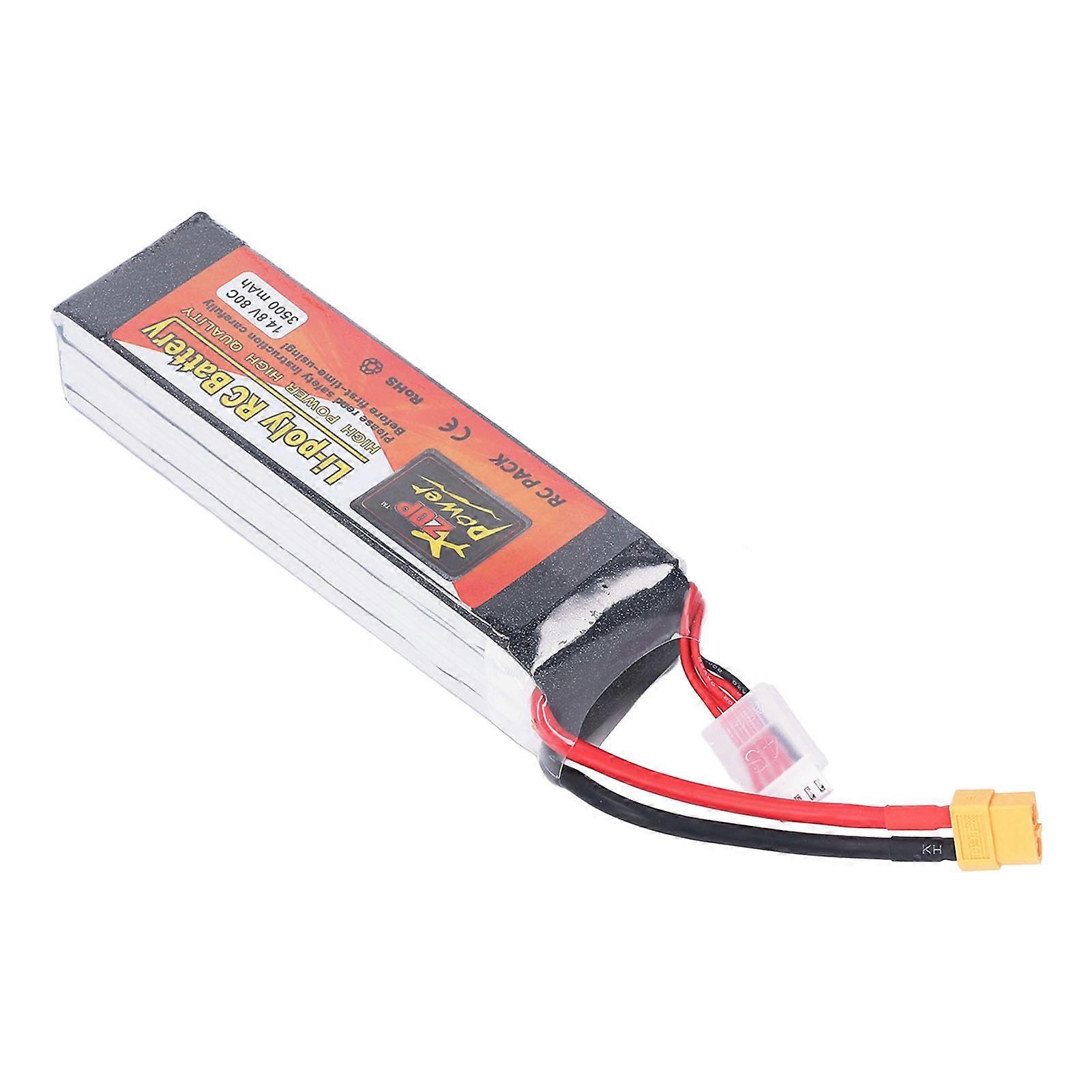 3500mAh Lipo Battery 80C Discharge Rate 14.8V 4S XT60 Plug RC Battery Power for RC Helicopter Car