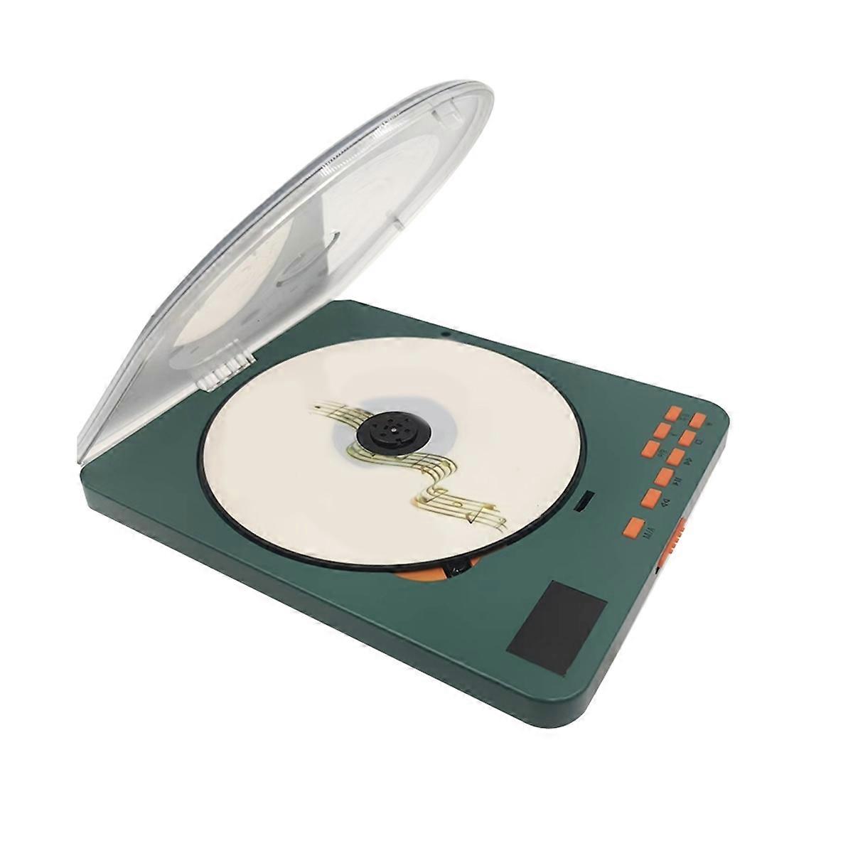 Transparent CD Player Portable English Learning Repeater CD Disc Album MP3 Player Music CD Player Transparent Green