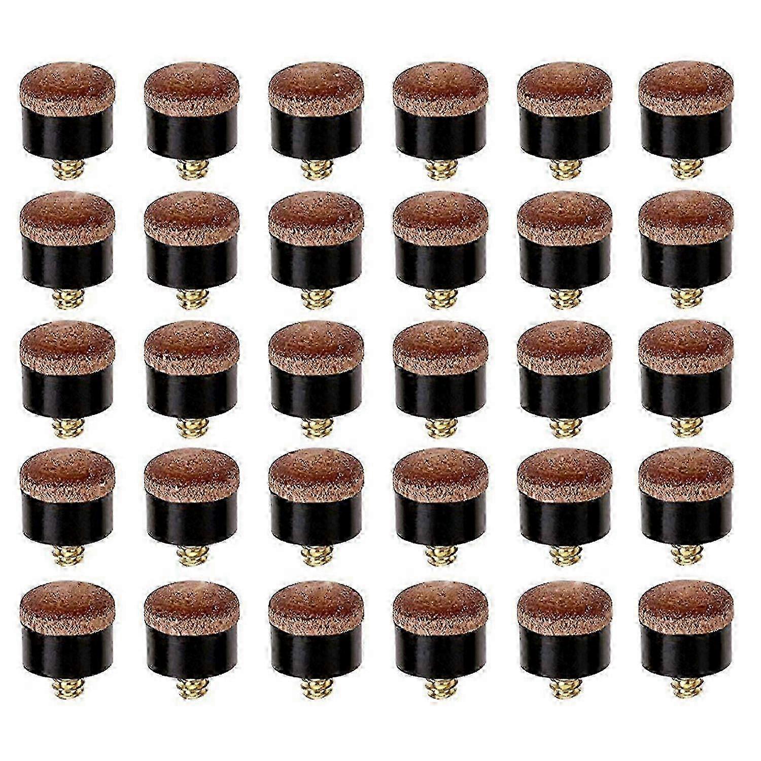 12mm Replacement Tips for 30 Pool Cue Sticks Including Billiard Cue Tips and Sockets Edition 0801