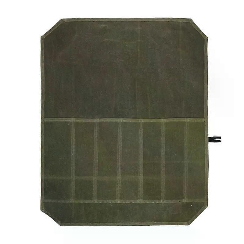 Wet Wax Canvas Strong Durable Waterproof Storage Bag With 7 Knife Slots Available In Three Colors Seat Belt